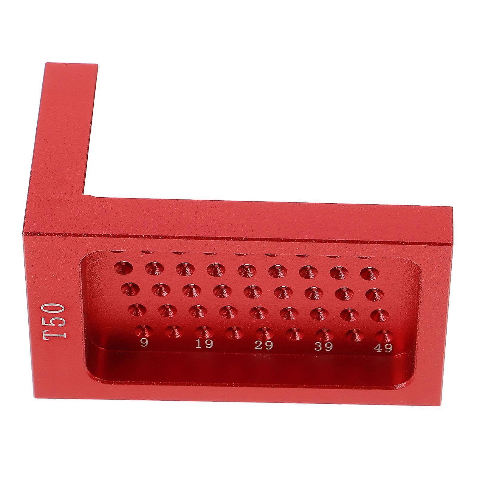 T Shape Woodworking Ruler Measuring Tool For DIY Enthusiasts 2.8X6.3X1.6In Metal Crafting 4Pcs