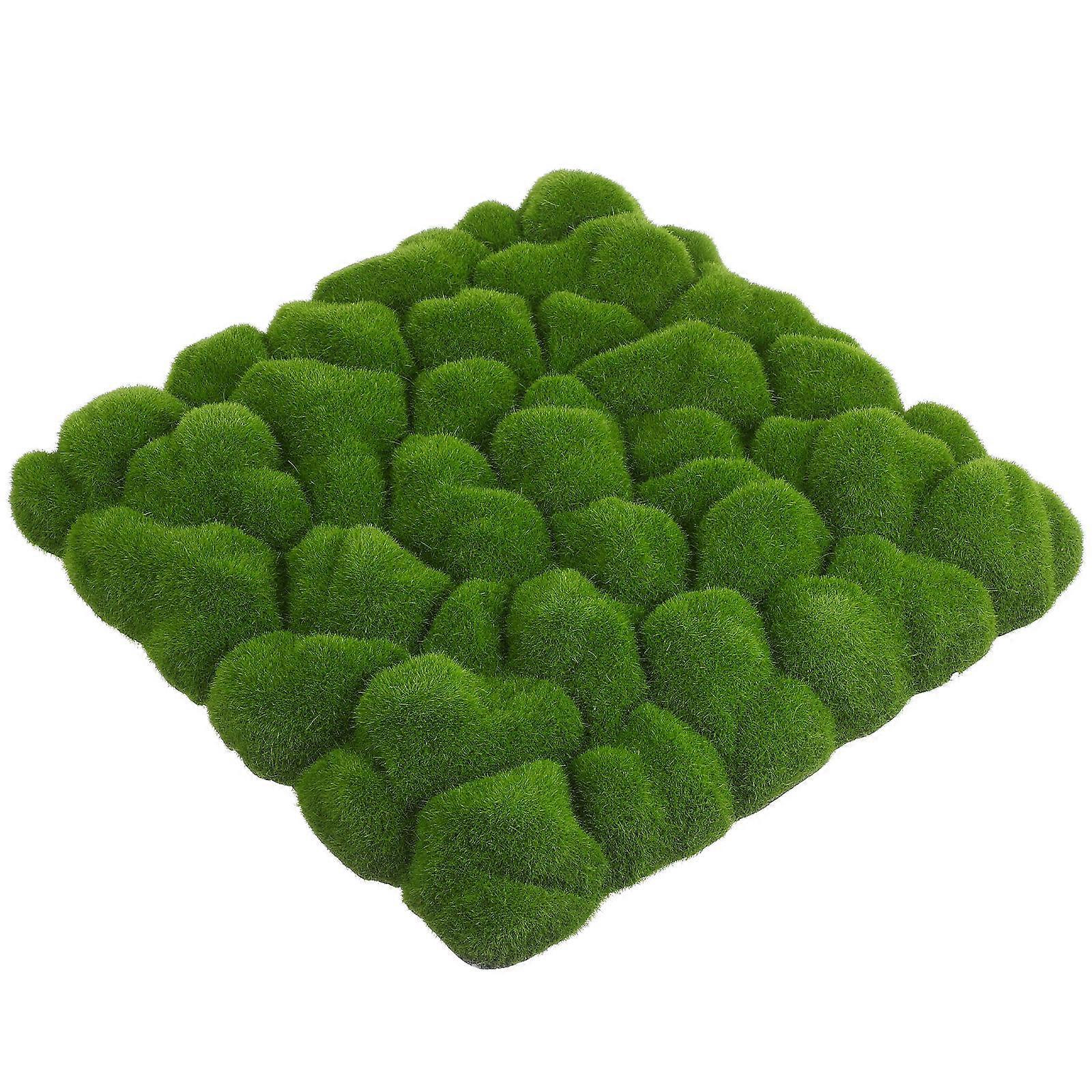 Artificial Green Moss Wall Panel for Indoor Decor 4Pcs Flocking