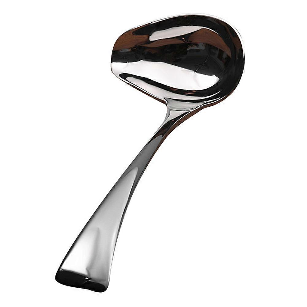 Stainless Steel Drizzle Spoon Silver Sauce Spoon for Dining 2Pcs