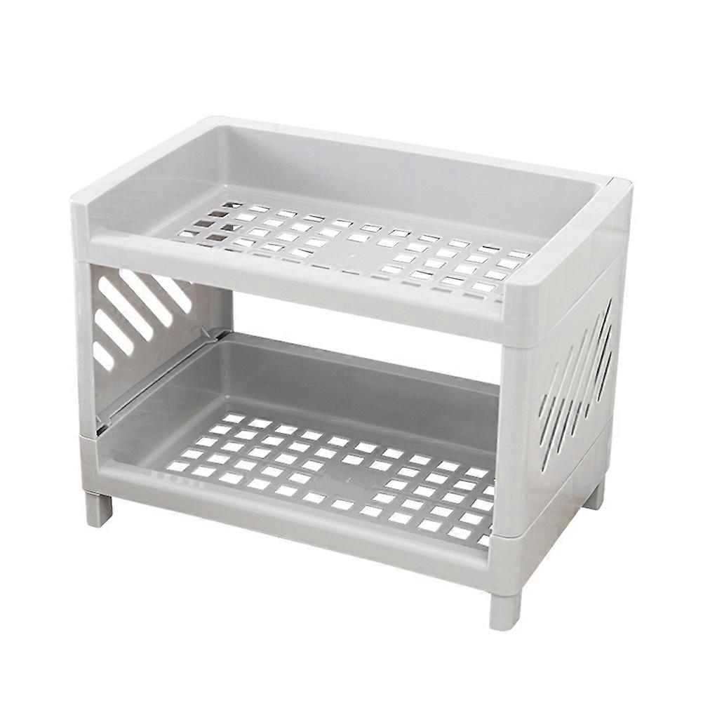 Condiment Display Stand Double Layer Storage Rack for Kitchen 2Pcs