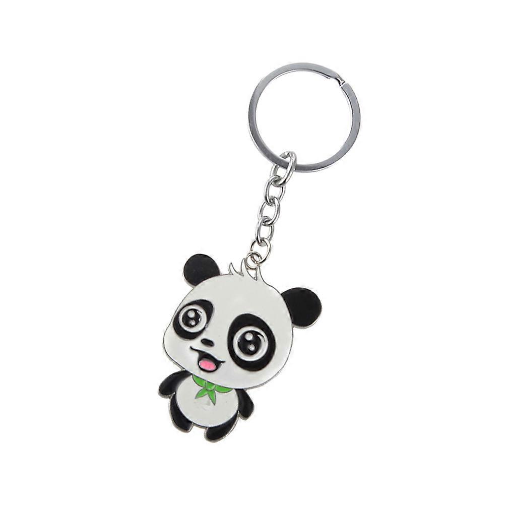 Cute Panda Keychain For Car Key Ring Cartoon Design Multi Color 1Pc