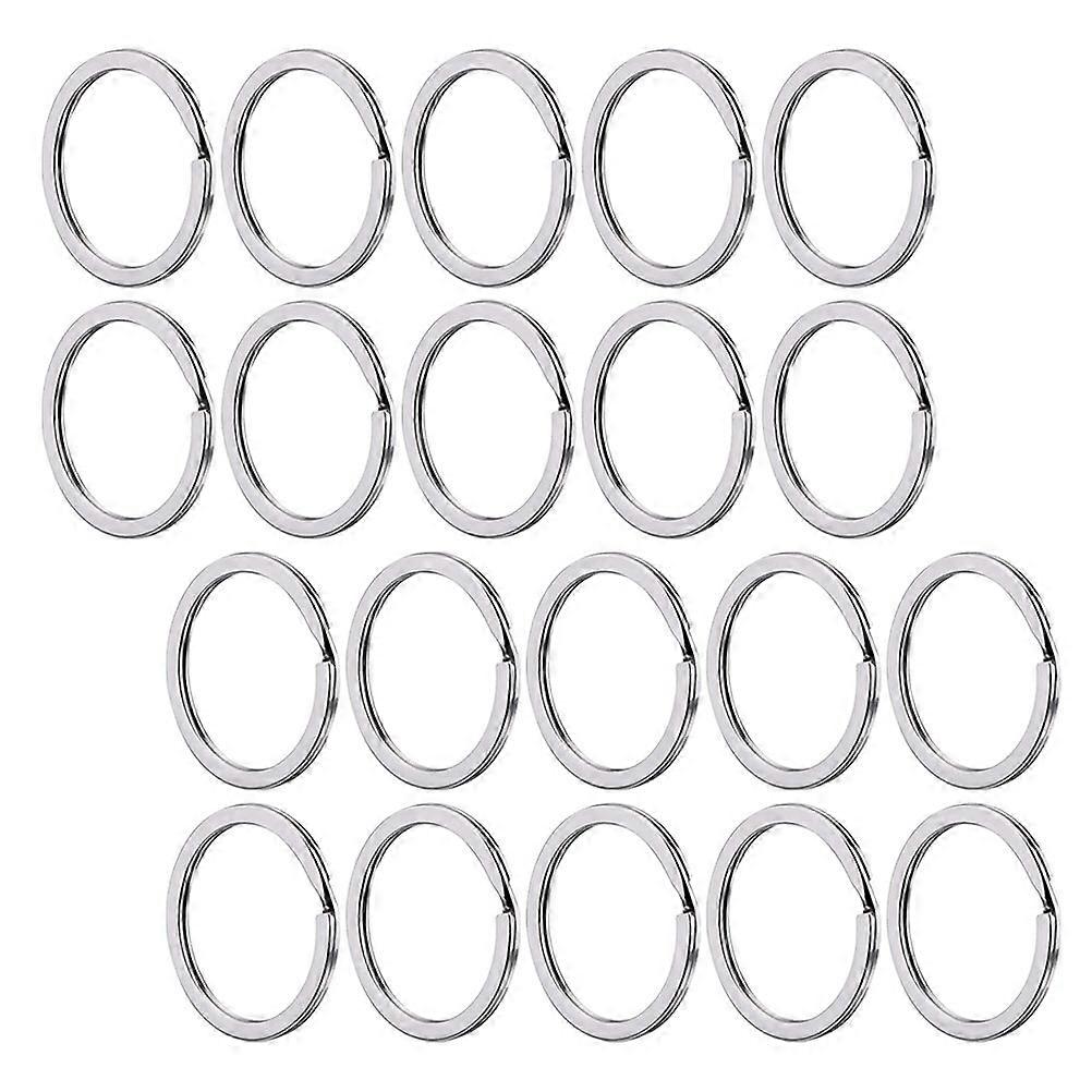 Silver Flat Split Metal Rings for Key Chain Attachment 300Pcs