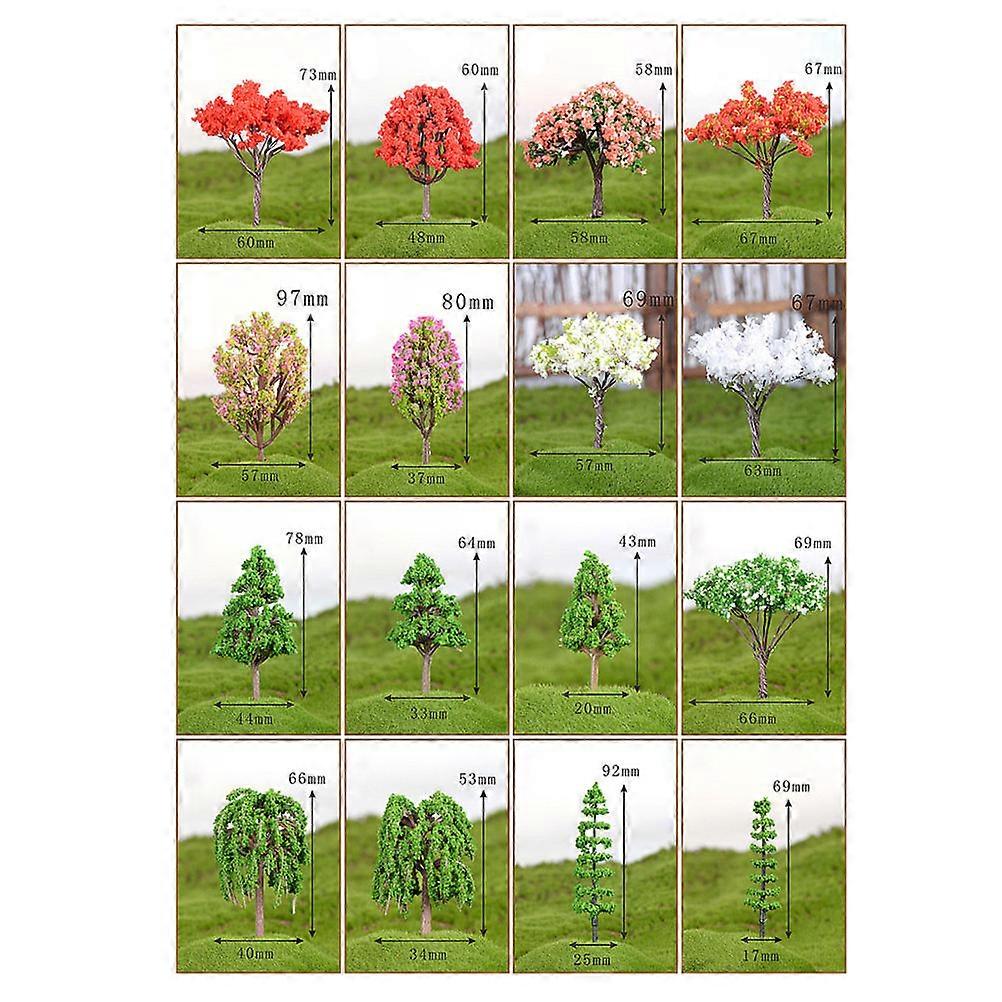 Artificial Mini Tree 2Pcs Garden Decoration Simulation Tree Accessories For House Party Container Mini Garden Realistic Shape