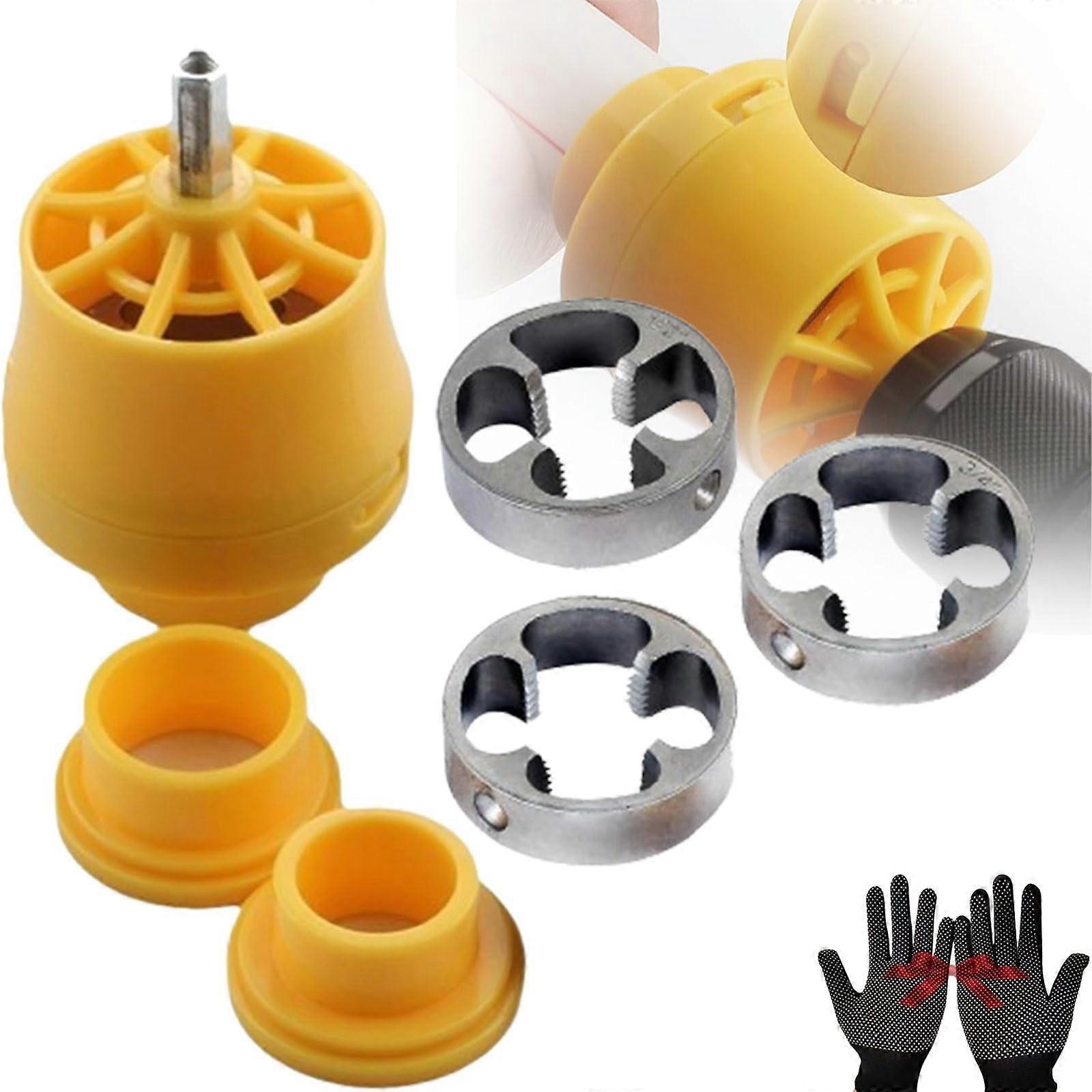 Clearance! PVC Thread Maker Tool for Drill, Compatible with Water Pipe Threading Device – Plumbing Tool Flash Deals!