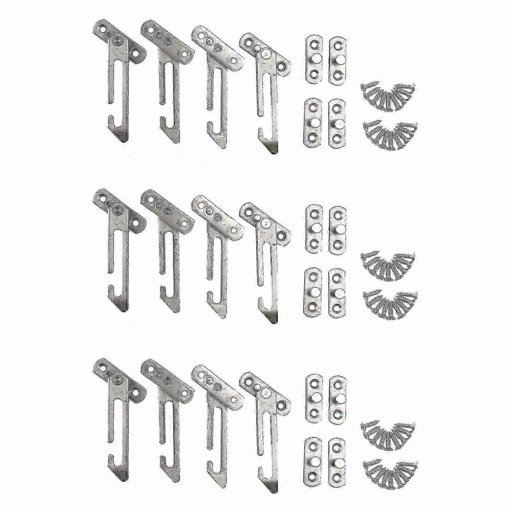 12-Pack Stainless Steel Window Restrictor Locks with Child Safety Hooks