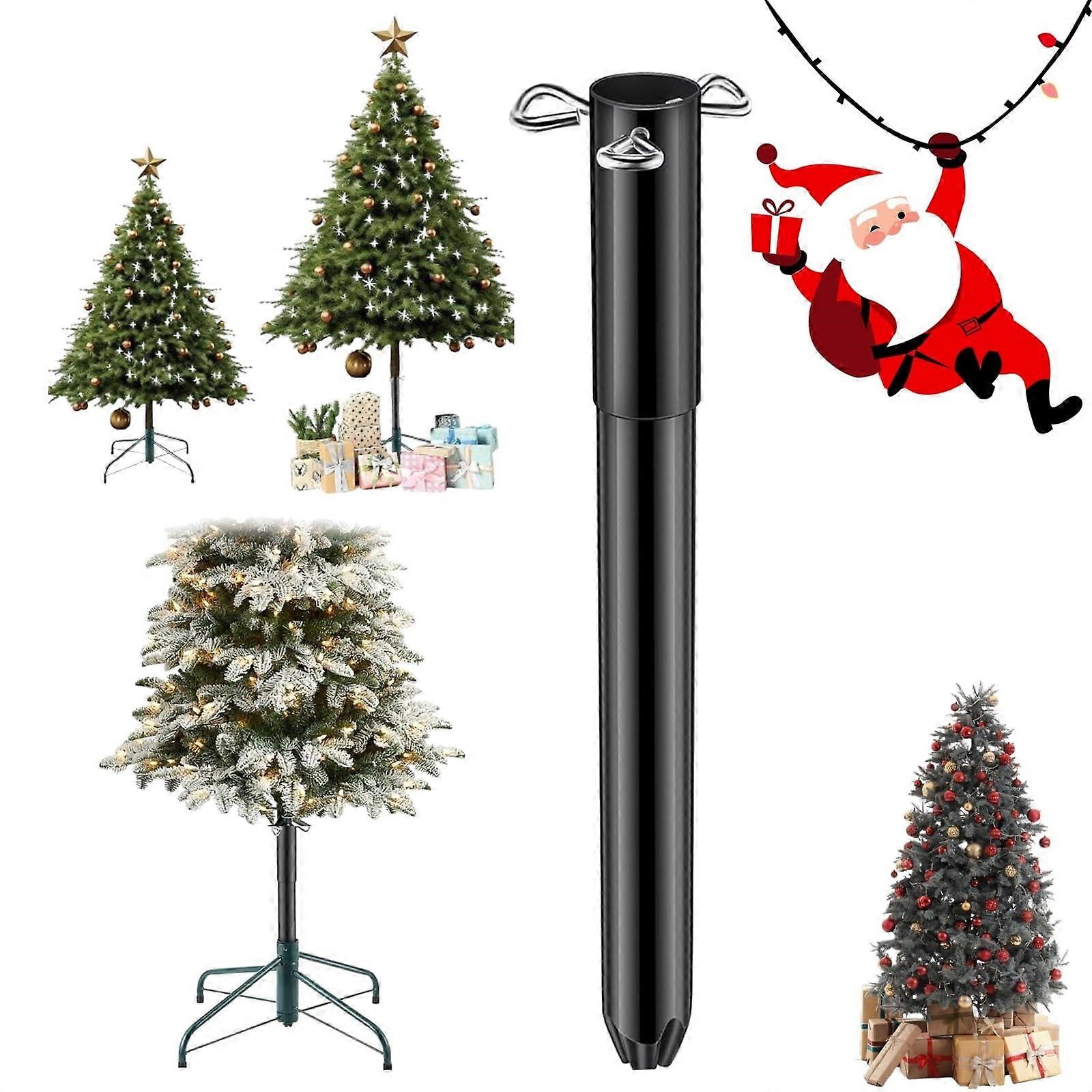 Christmas Tree Height Extender with Riser Platform & 3 Screws, Fits 0.5-1.25" Poles, Makes Tree Taller (1pc)