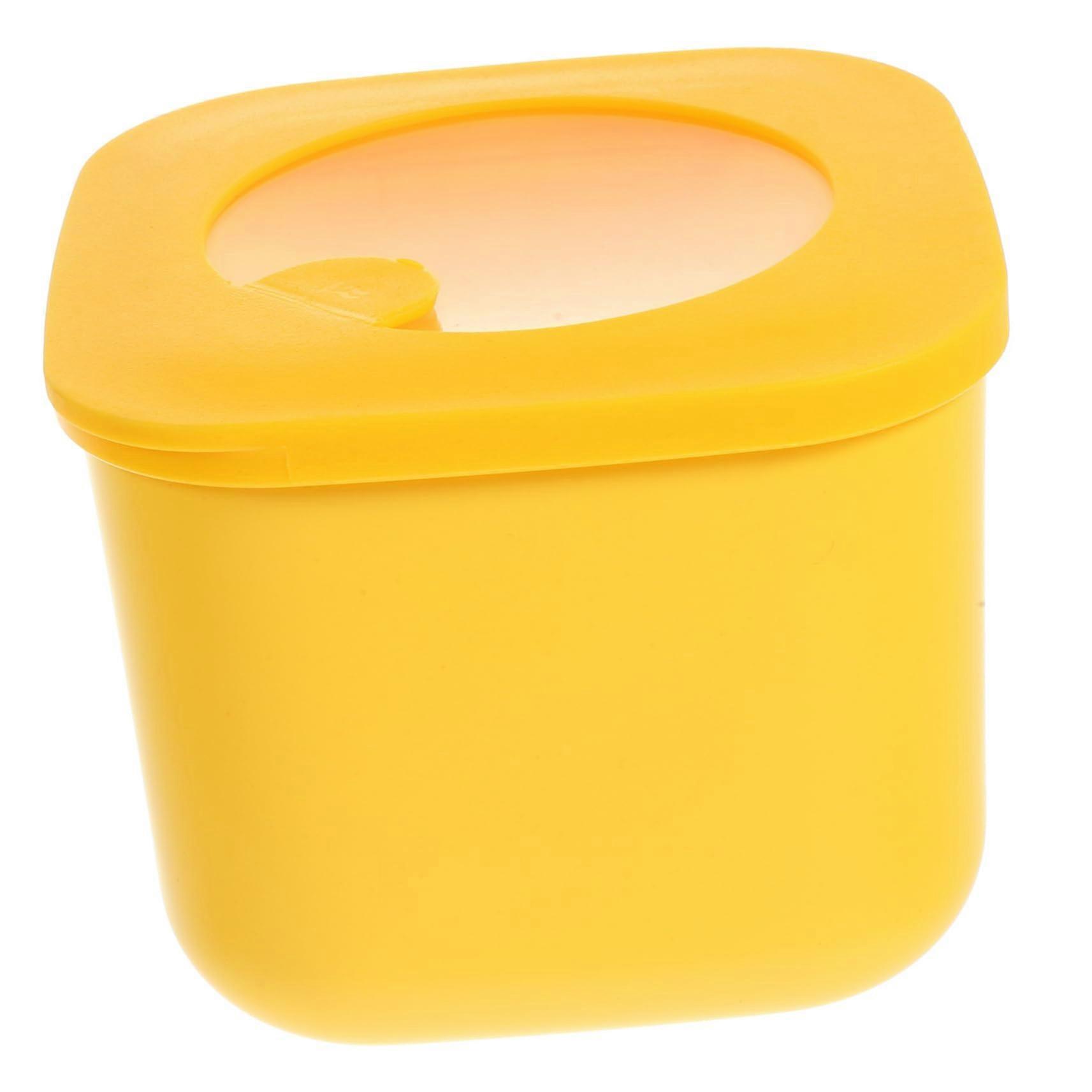 Cheese Slice Storage Box BPA Plastic Refrigerator Food Container For Butter And Sliced Cheese Yellow