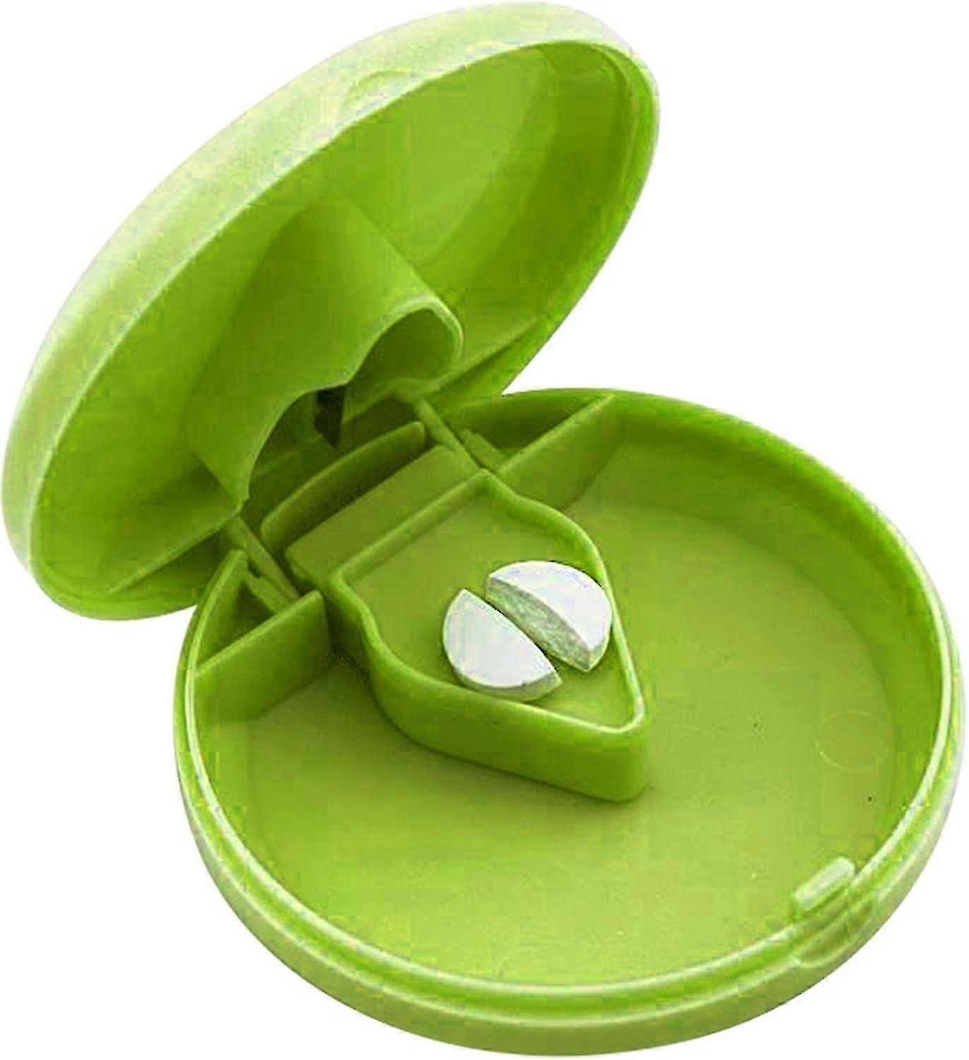 Pill Cutter And Splitter Travel Sized Round Tablet Divider Easy Open And Using Pill Storage Boxes