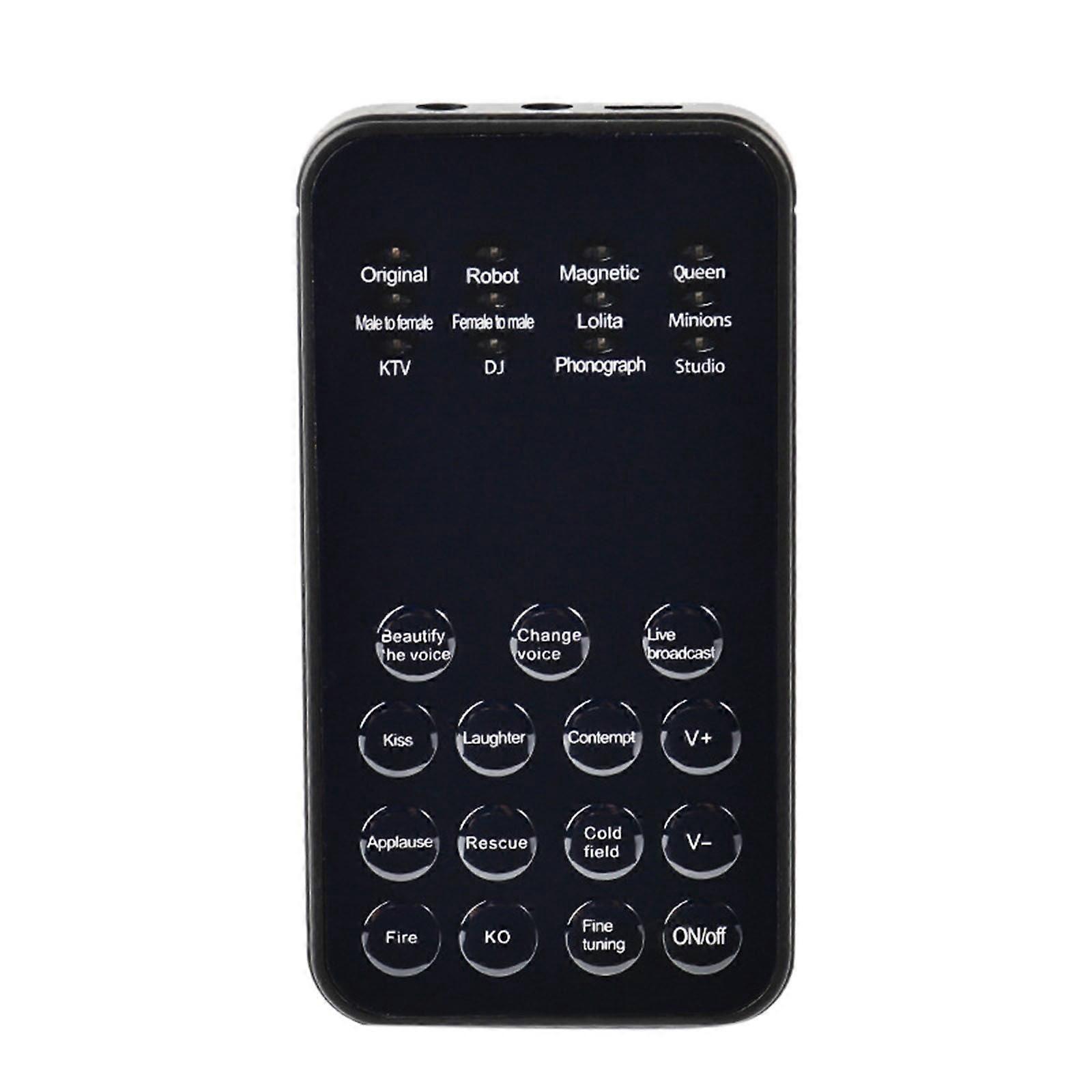 Voice Changer Mobile Phone Computer Universal Mini Sound Card One Click Sound Recording Game School Office Essentials