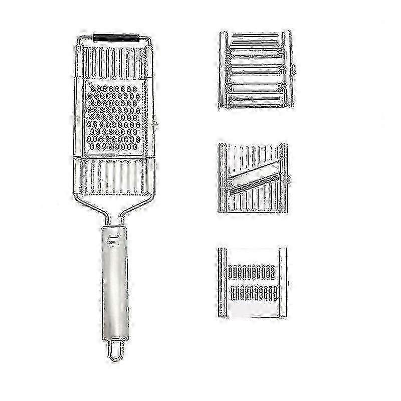 Gigant 4-Fold Grater with Saving Device and Residue Holder, 3 Extra Inserts, Parmesan Grater miao7