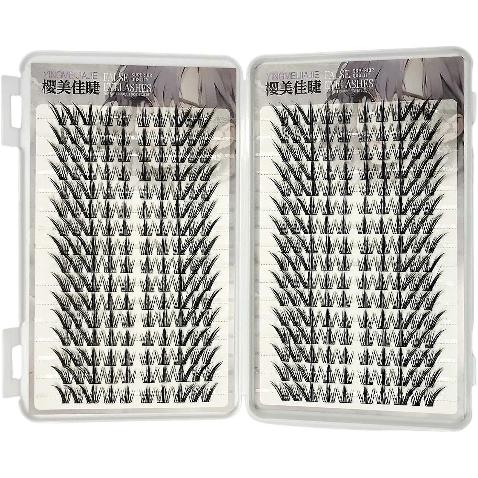 False Eyelashes Natural Fluffy Volume Lash Extensions with Thin Band for Daily