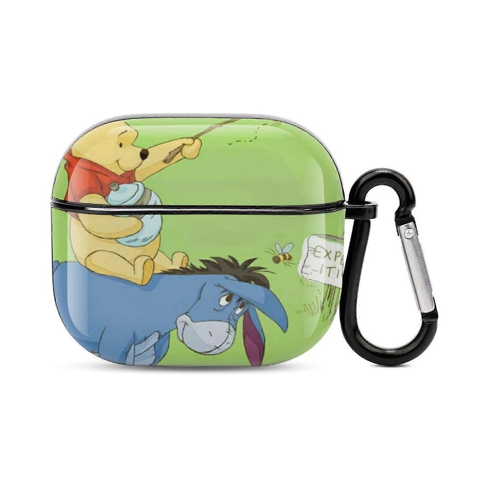 Winnie The Pooh Case for compatible with AirPods 3, AirPod 3 Case for Women, compatible with AirPods 3rd Generation Case, Support Wireless Charging