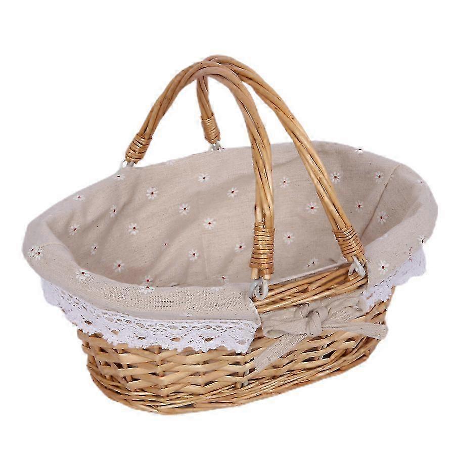 25-26 Handcrafted Willow Picnic Hamper for Outdoor Activities