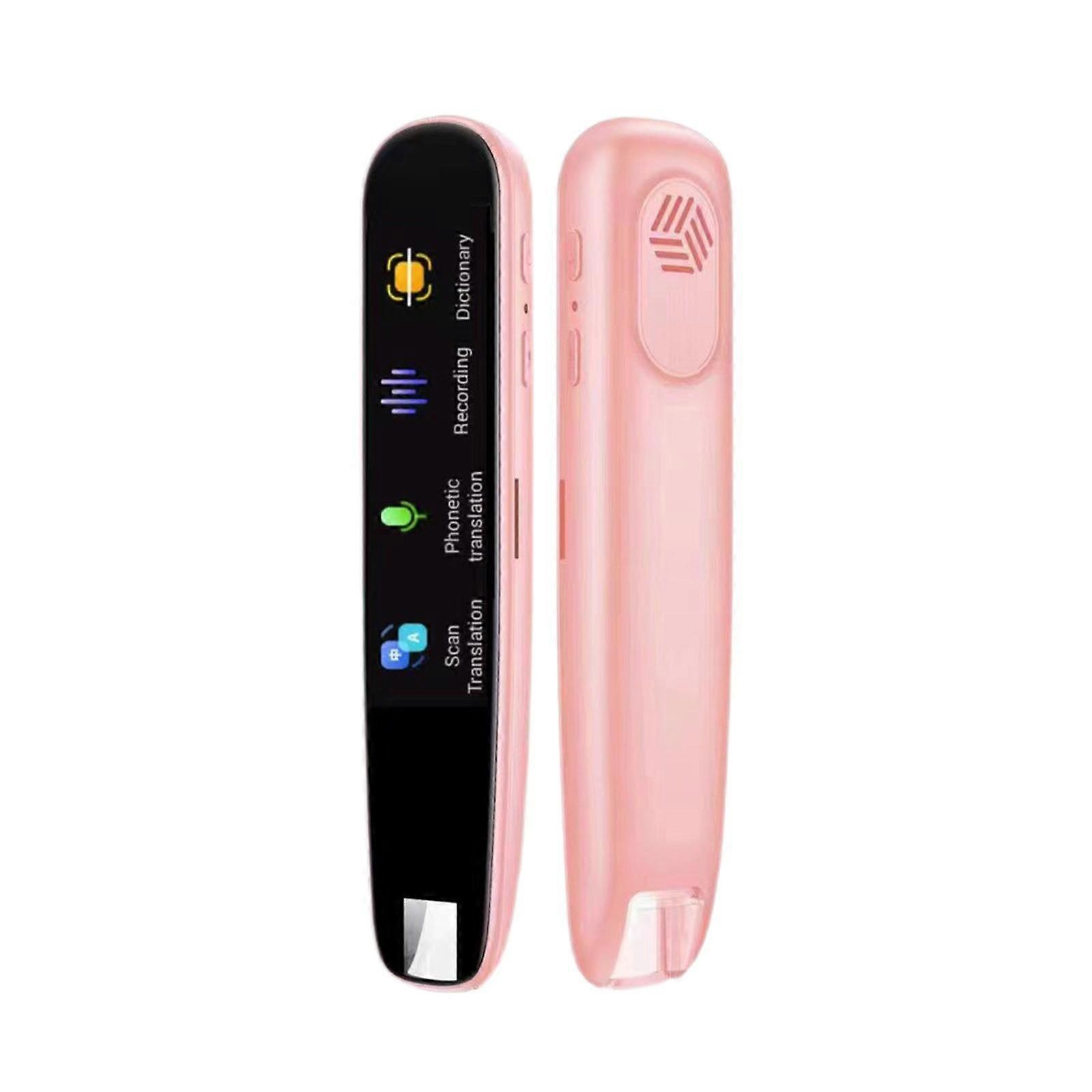 Luckky Translation Scanning Pen, Text to Speech for Dyslexia, Real-time Multifunctional Scanner with Touchscreen, 12 Languages Offline (Pink)