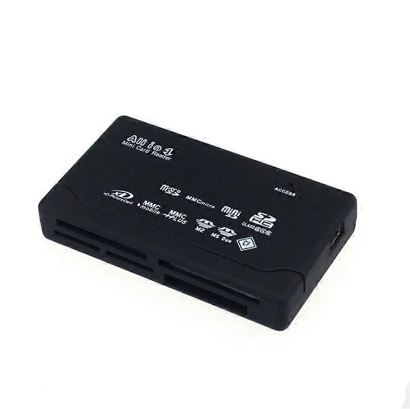 USB Card Reader Multi-function 6-in-1 M2 TF MS SD CF Card Reader Multi-function Universal Password Box, Black Betterlifefg