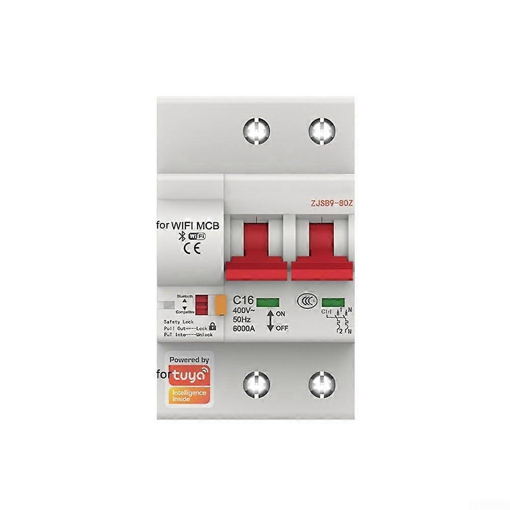 Remote Controlled Smart Circuit Breaker 2P, TwoPole 32A, Schedule Function, Overload Protection