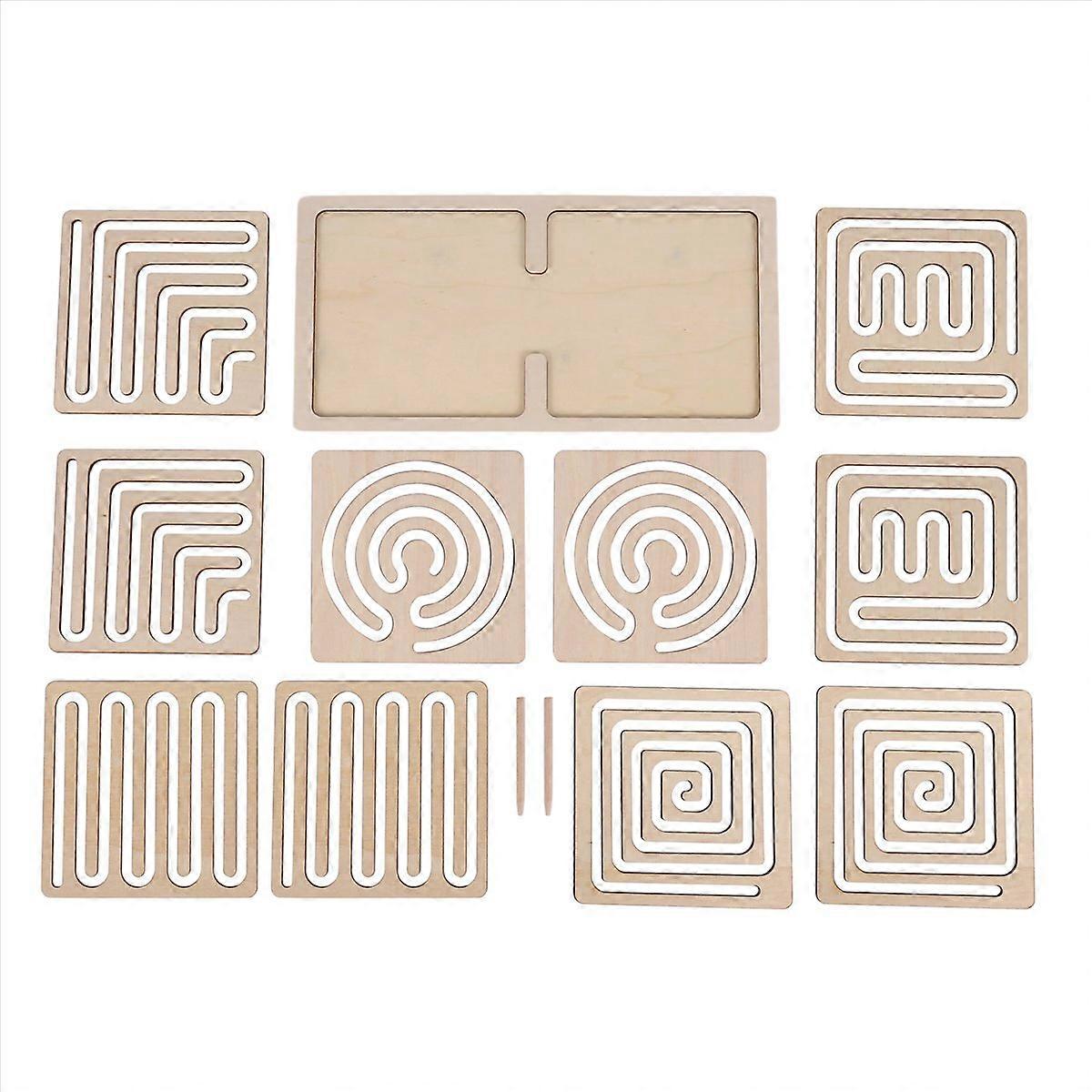 Wooden Left and Right Brain Development Maze Toy Maze Activity Board