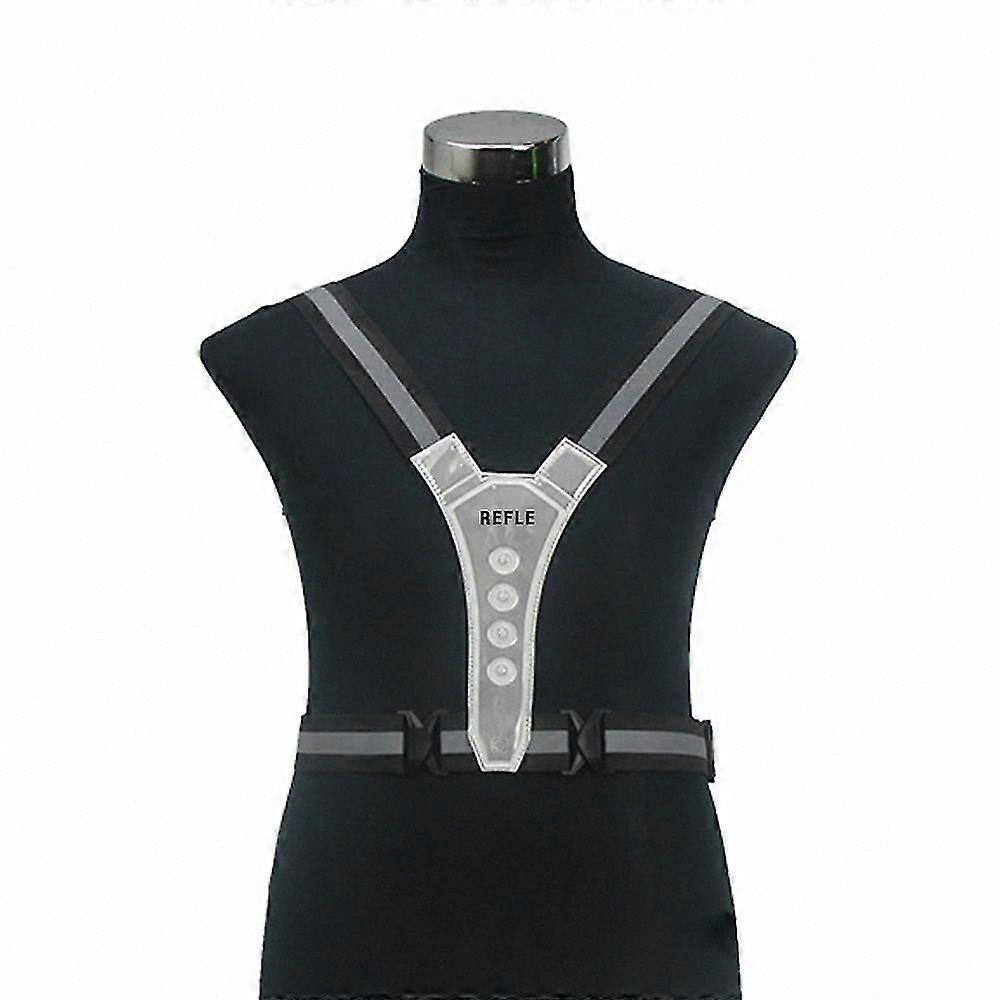 Reflective LED Safety Vest with High Visibility for Running and Cycling