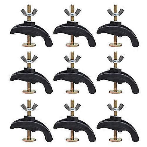 CNC Milling Engraving Machine 9Pcs 85mm Press Plate Clamp Set for TSlot Working Tables Black