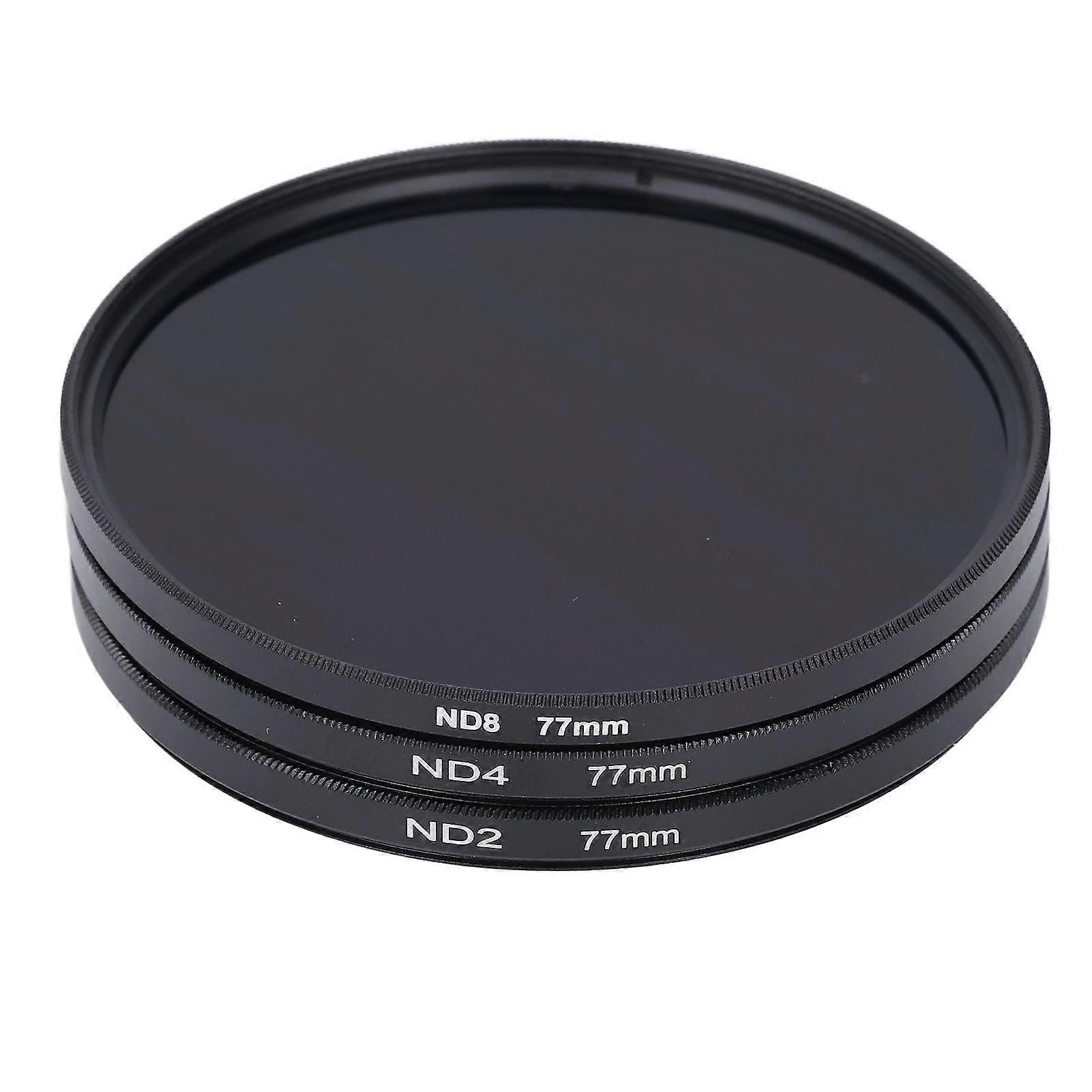 ND Filters Set HD Multi Layer Coating Anti Overexposure Anti Scattered Light Anti Scratch ND2 ND4 ND8 Filters for Shooting Accessory 77mm 