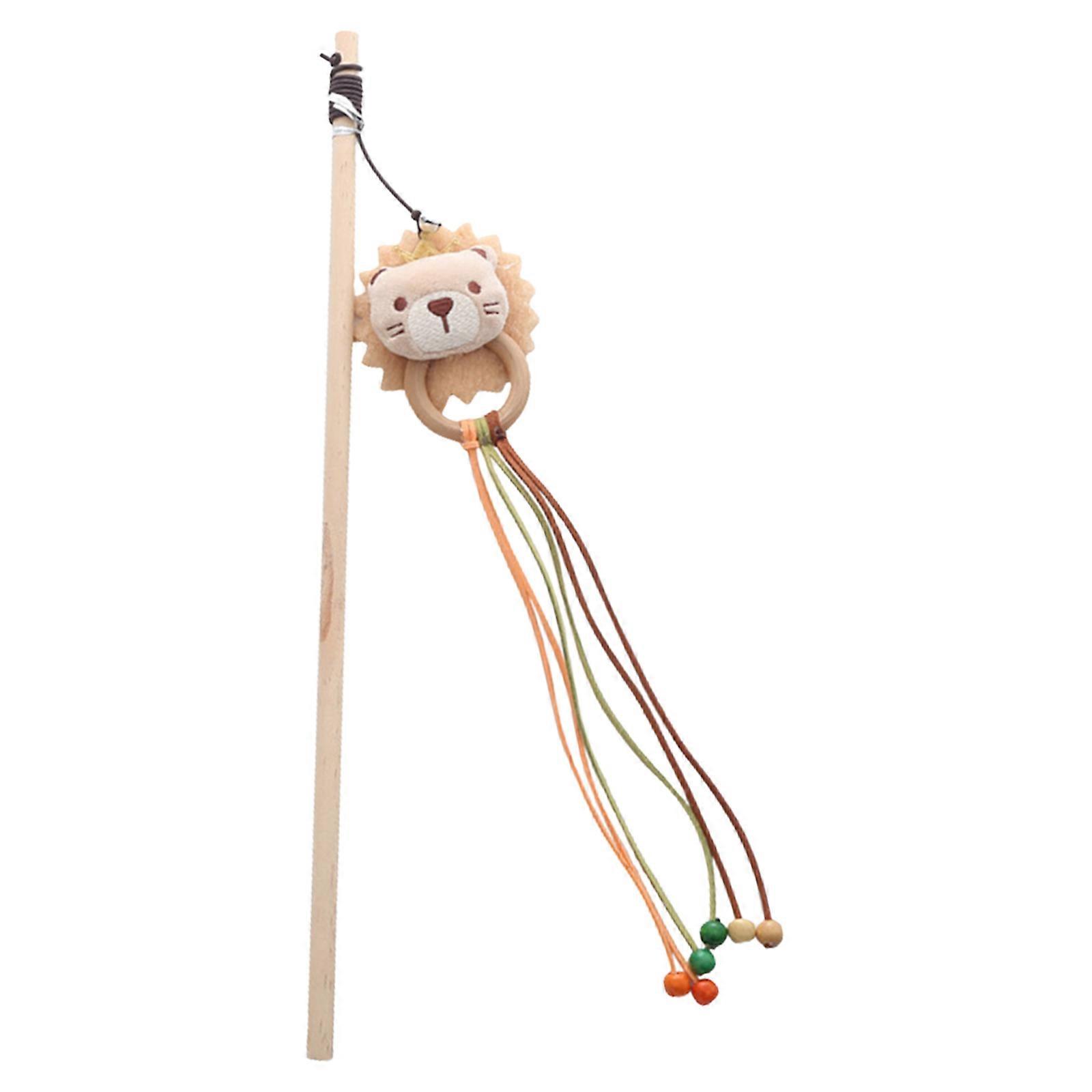 Cats Play Wand for Active Pet Activity and Bonding Cartoon Bear for Indoor Kittens Exercise for Felines Cats Multicolor