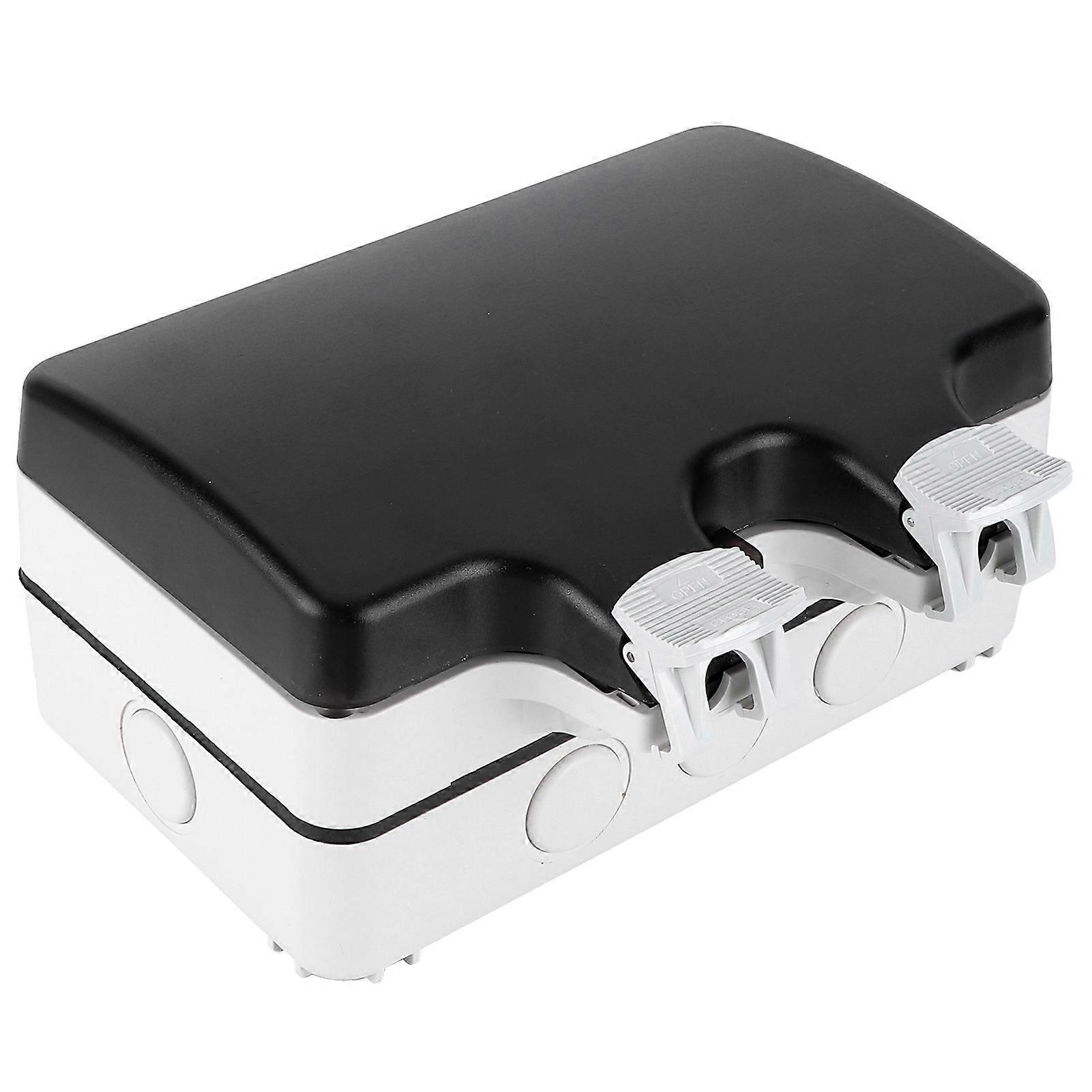 Waterproof Socket Box 2‑Bits IP66 Waterproof Multifunctional Junction Enclosure 86 Type