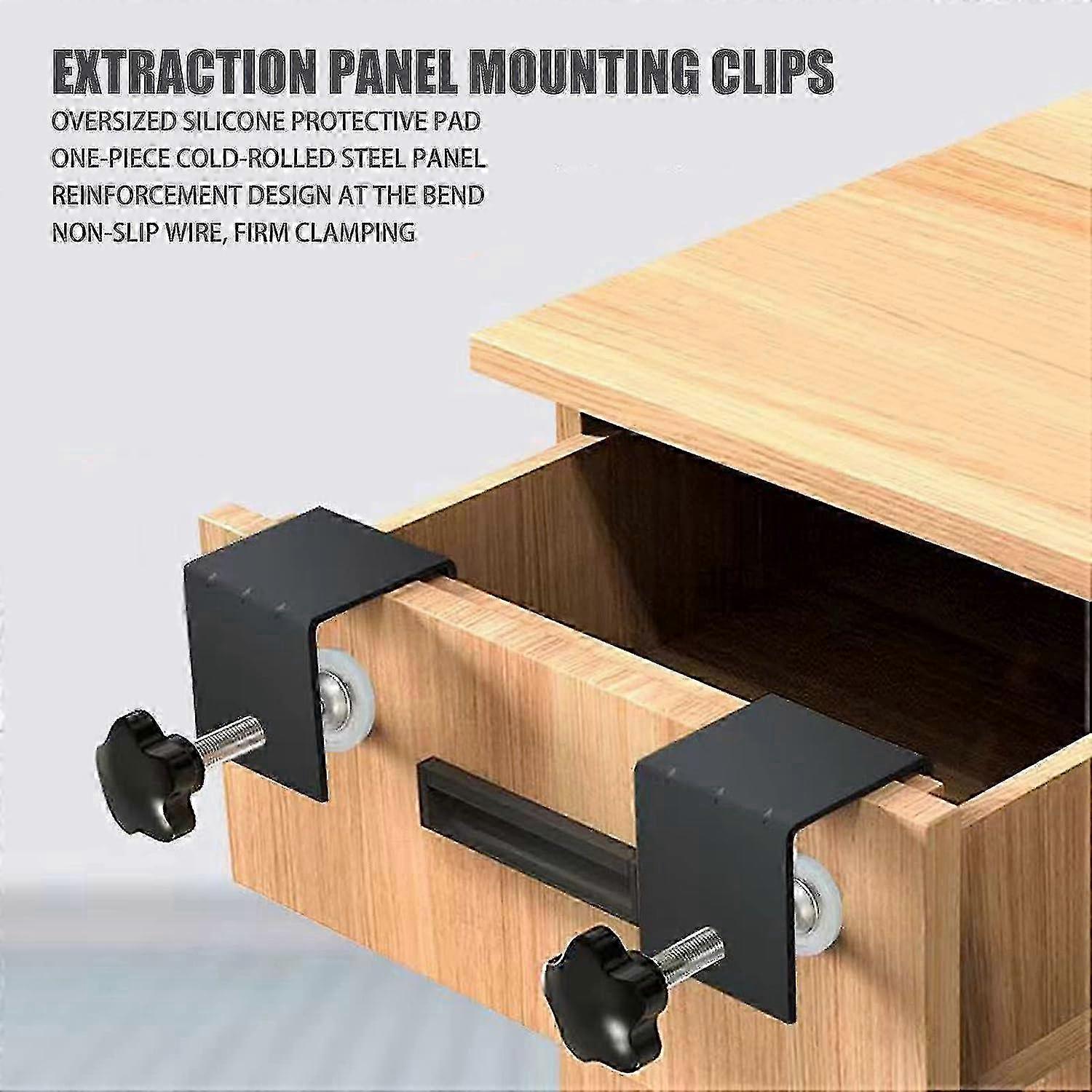 Installation clamps for drawer front cabinet mounting tools
