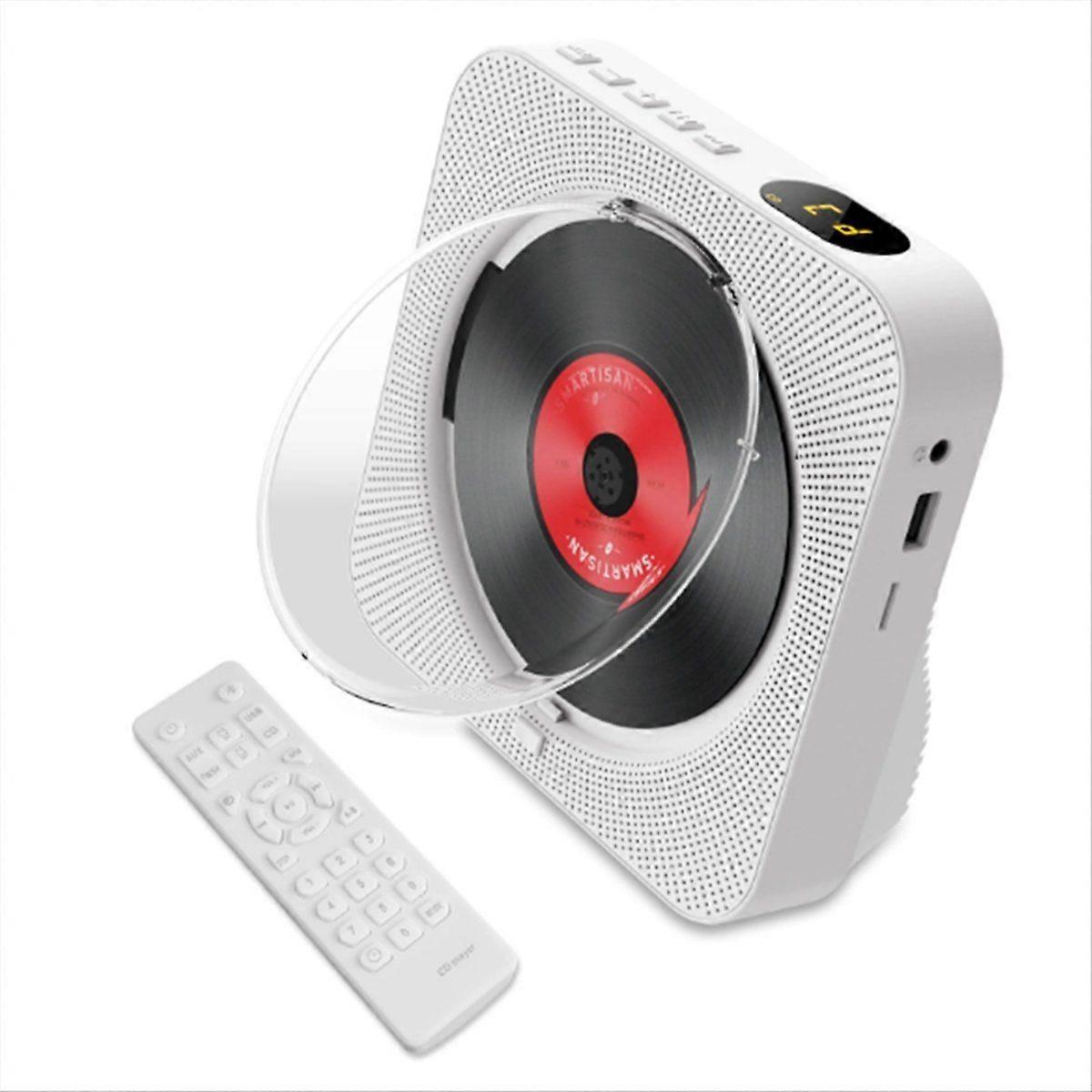 Wireless CD Player Album Player Bluetooth Speaker Learning Machine Retro Portable Music Machine Whi