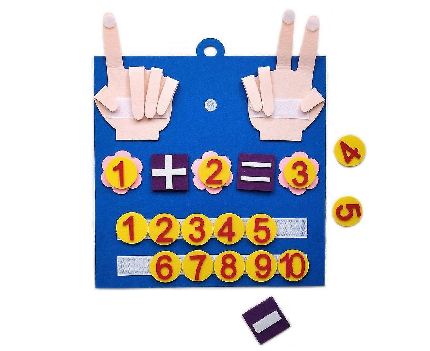 Toddler Felt Educational Toy Finger Number Learning Counting Math Felt Board Busy Board Toys