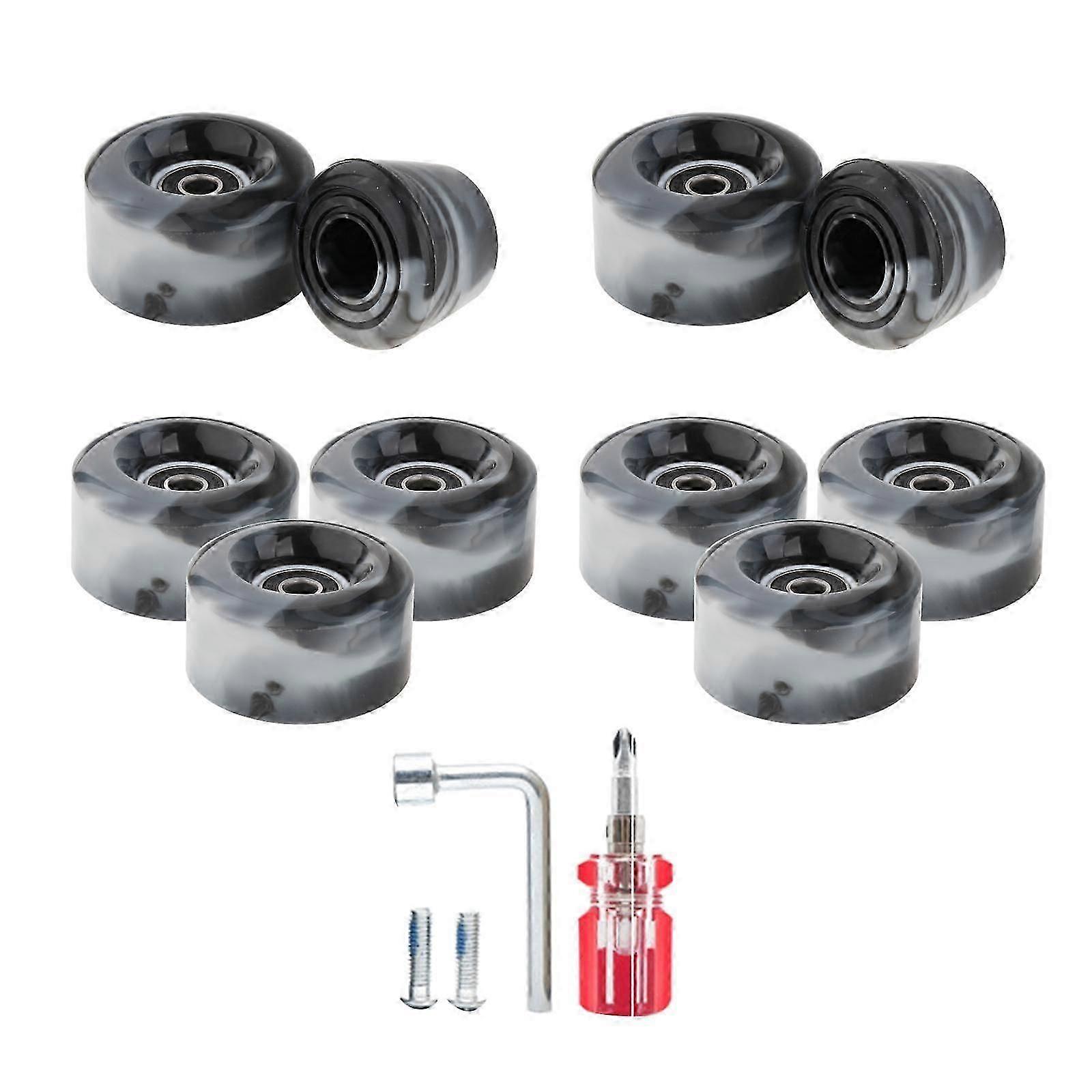 8PCS 82A Roller Skate Wheels 32x58mm with Bearings Installed