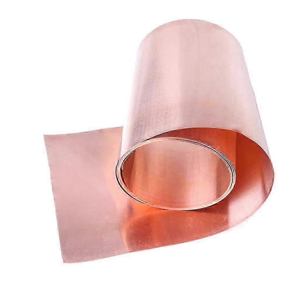 Pure Copper Foil Roll Sheet - 0.1mm Thick Copper Strip 20mm Wide x 1m Long for Electronics and Craft Projects