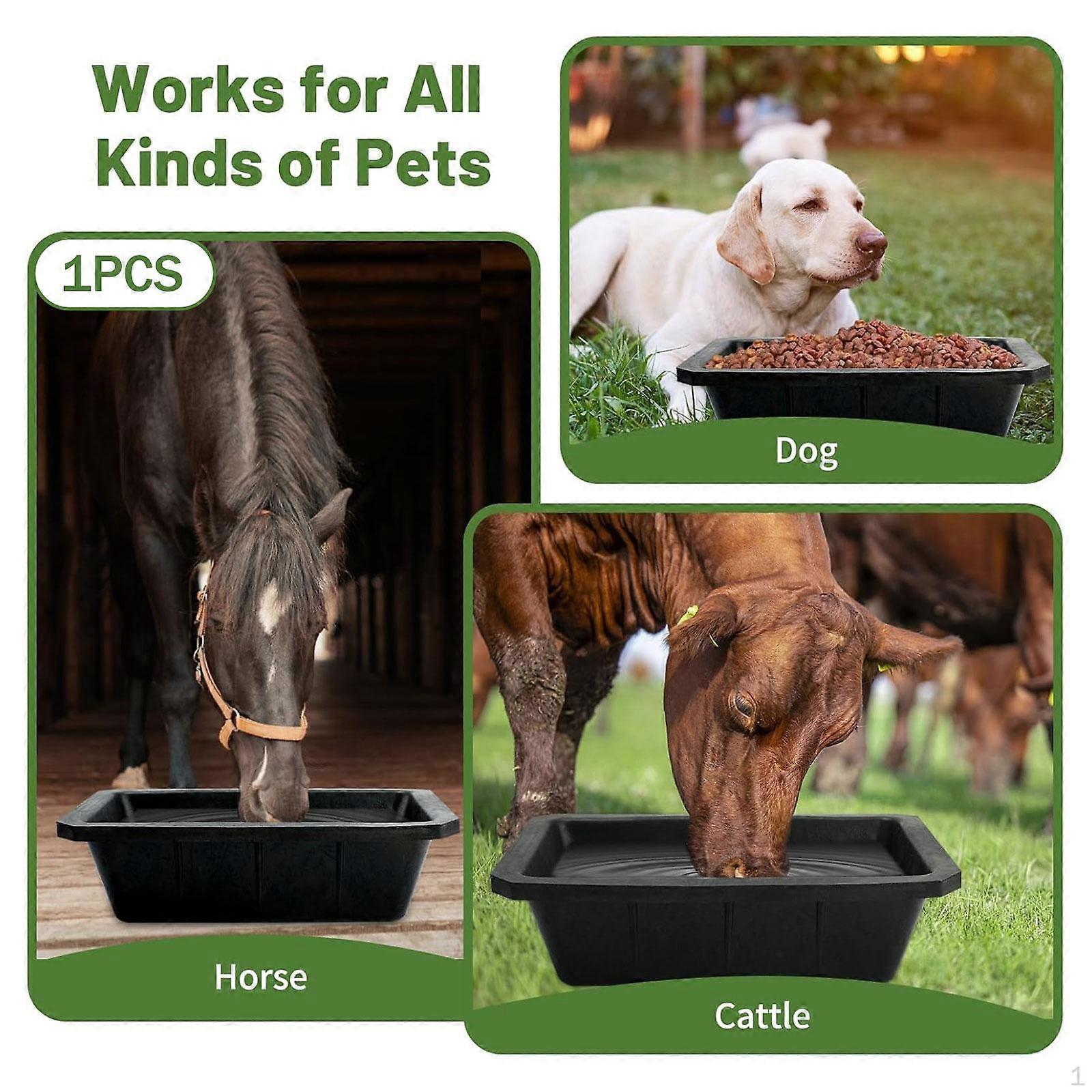 Rubber feed Pan Utility Horse Bucket Large Capacity Trough Basin Dog Bowl 10L for Poultry Duck