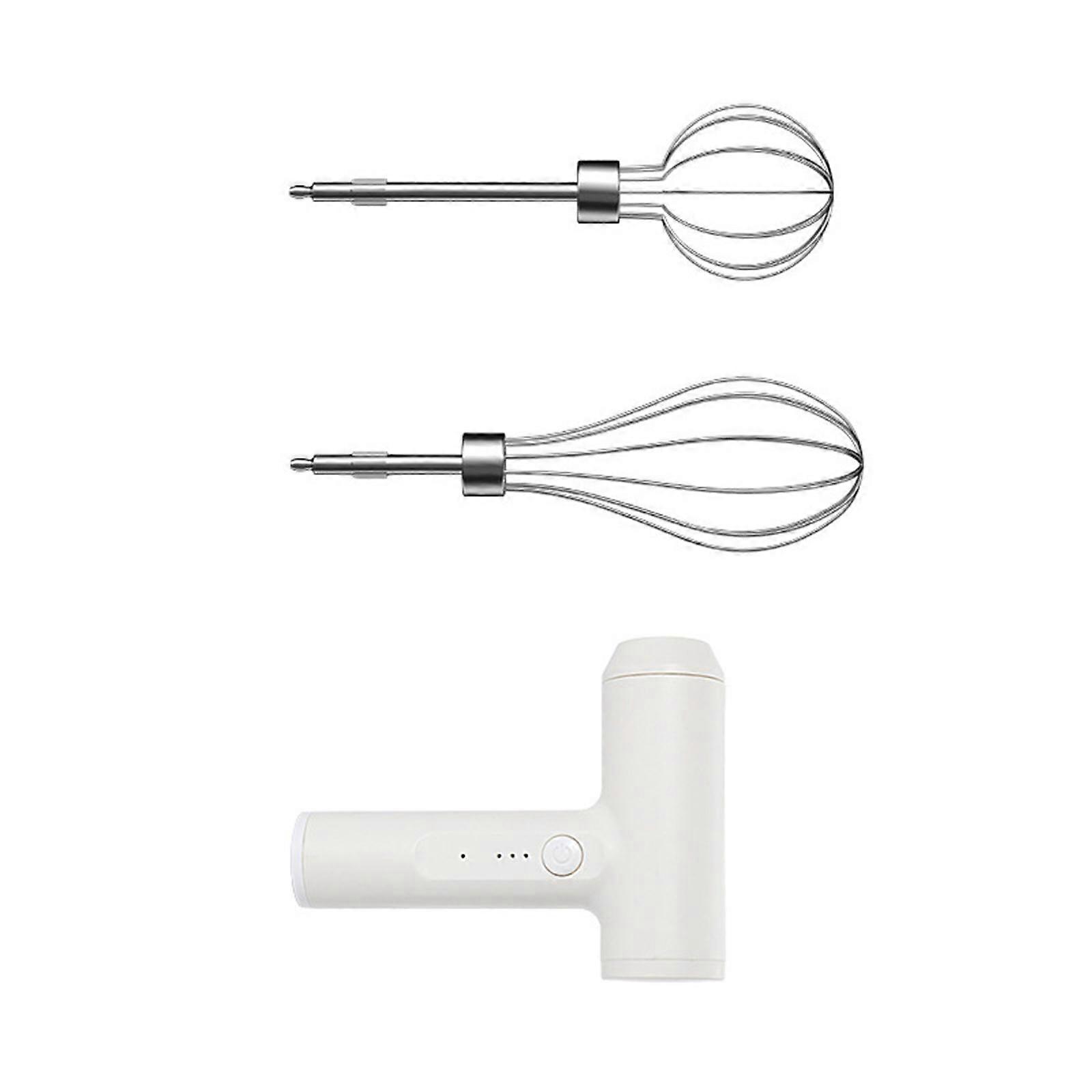 Portable Milk Frother with Ergonomic Handle 3 Speed Electric Whisk for Lattes Cappuccinos Handheld Eggs Beater Tool  White