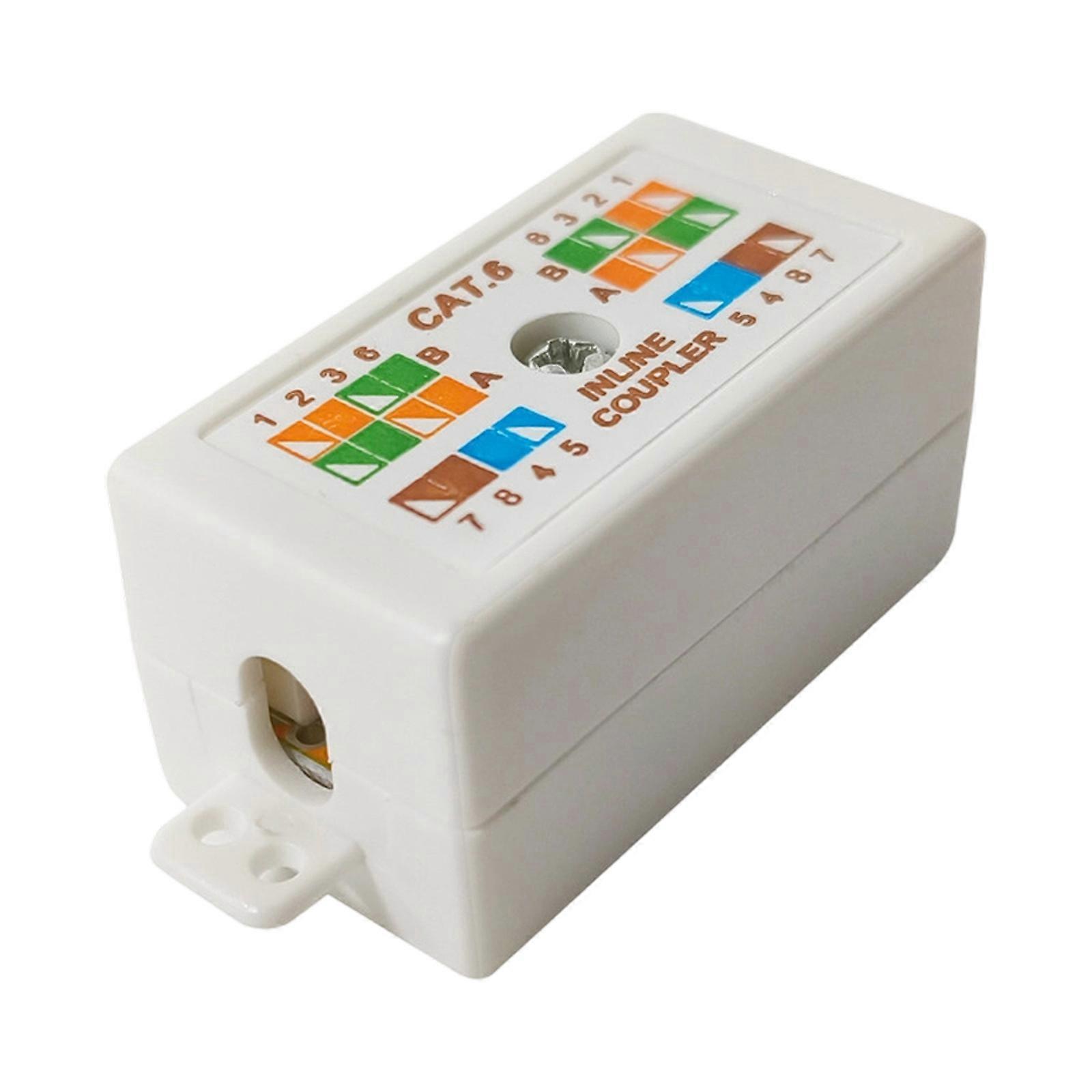 Professional RJ45 Junction Box CAT6 Networking Connectors Desktop Extension Cable Box Inline Coupler Joiner Accessories Multicolor