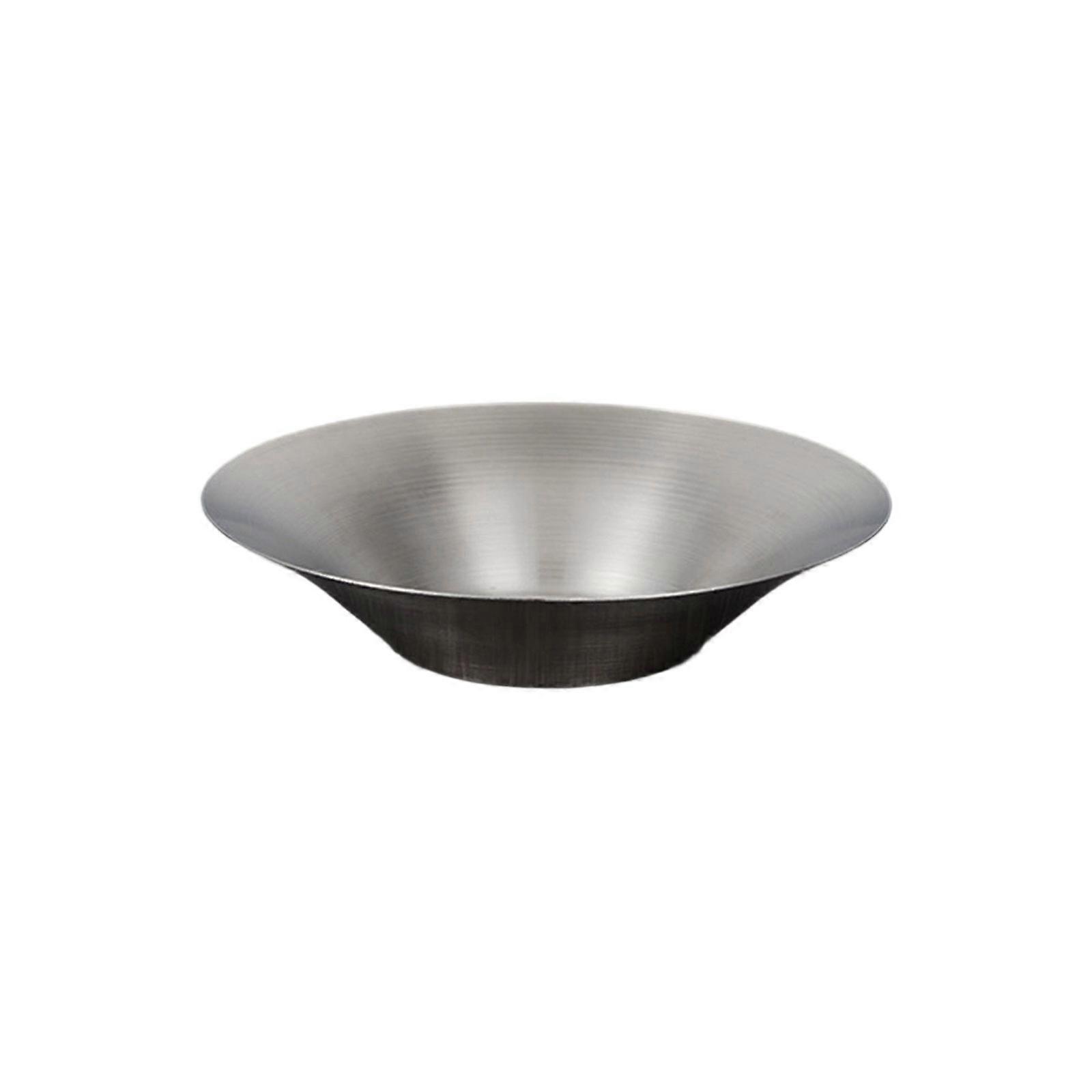 Simple Round Metal Fruit Platter Durable Rustproof Kitchenwares Kitchens Fruit Container For Home Restaurant Use  Silver
