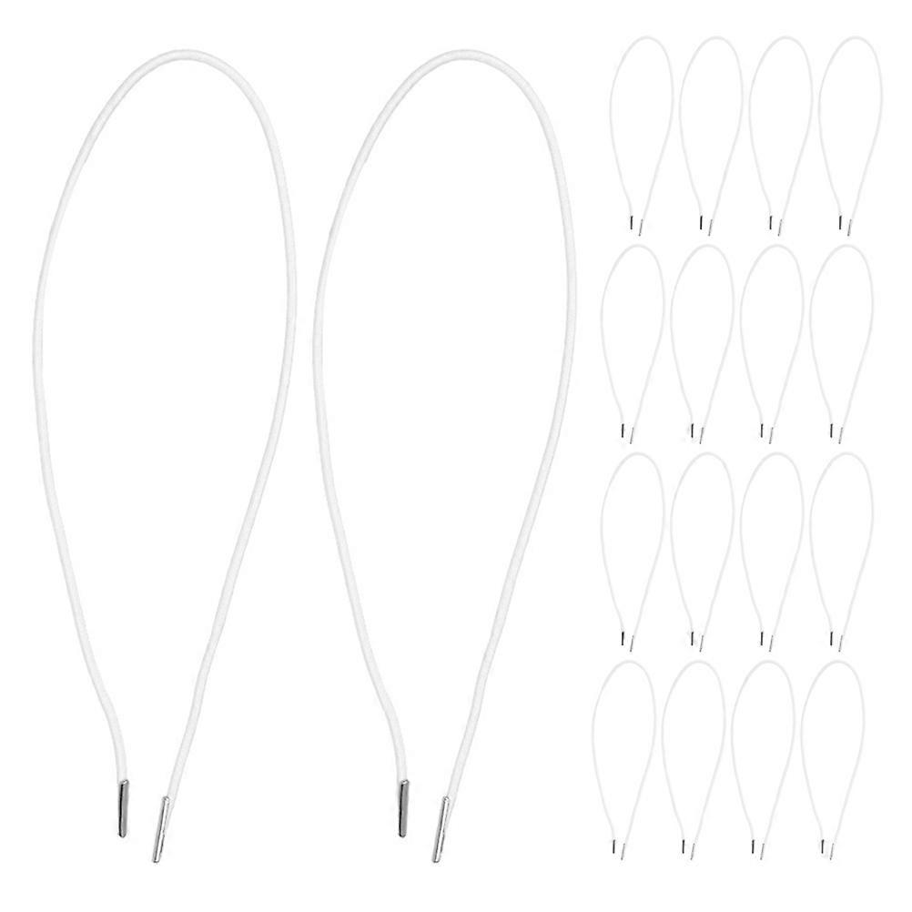 Elastic Barbed Cord with Metal Ends for DIY Crafting 50Pcs White Elastic Thread
