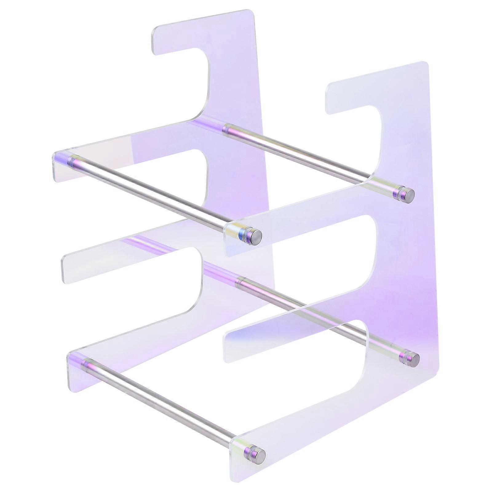 Stylish 3 Tiers Keyboard Stand with Sturdy Acrylics Clear Desk Organizers Accessory for Fashion Craft Enthusiasts Multicolor