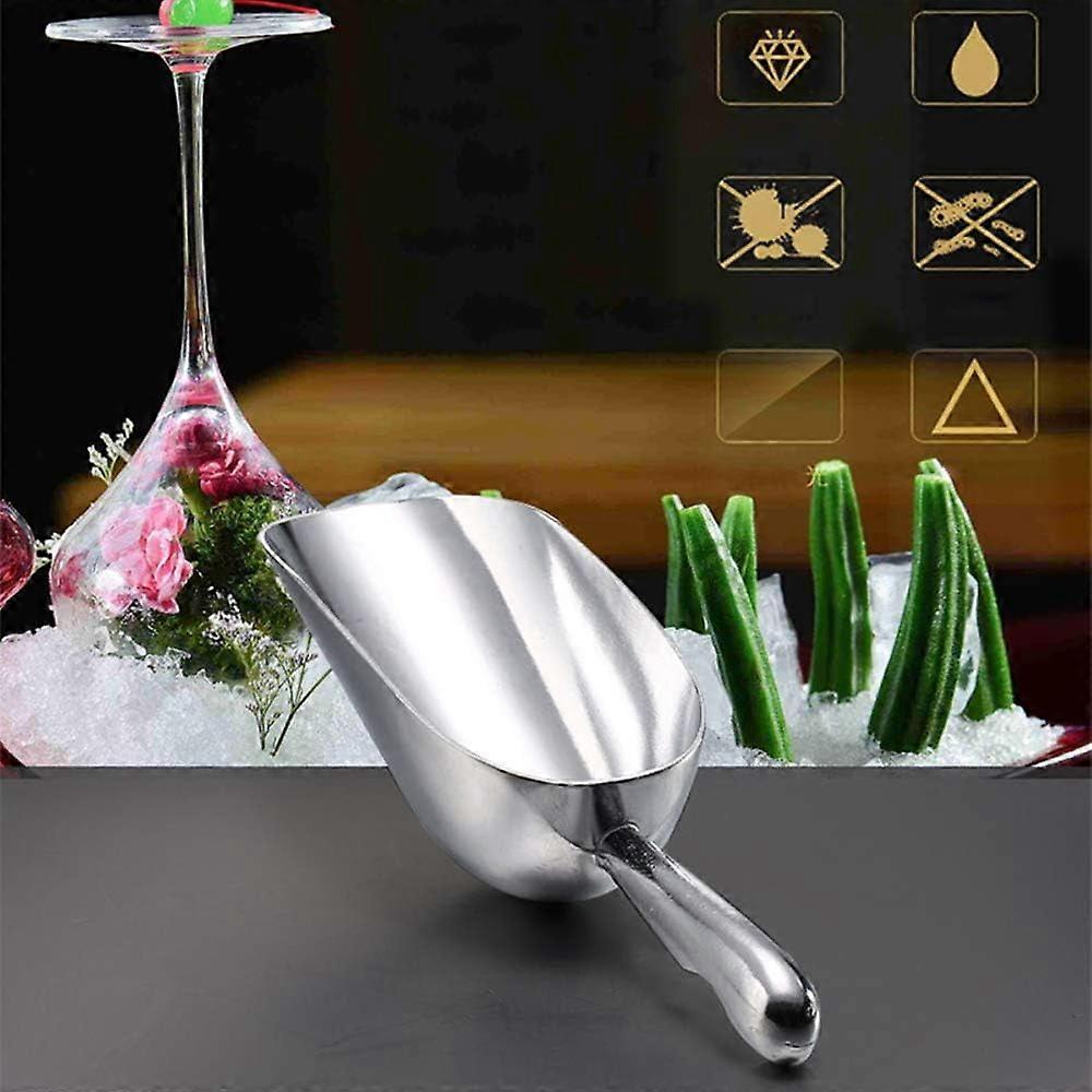 Aluminum Ice Scoop - Versatile, suitable for bartending, ice scooping, food service, and kitchen use. Features an ergonomic handle and