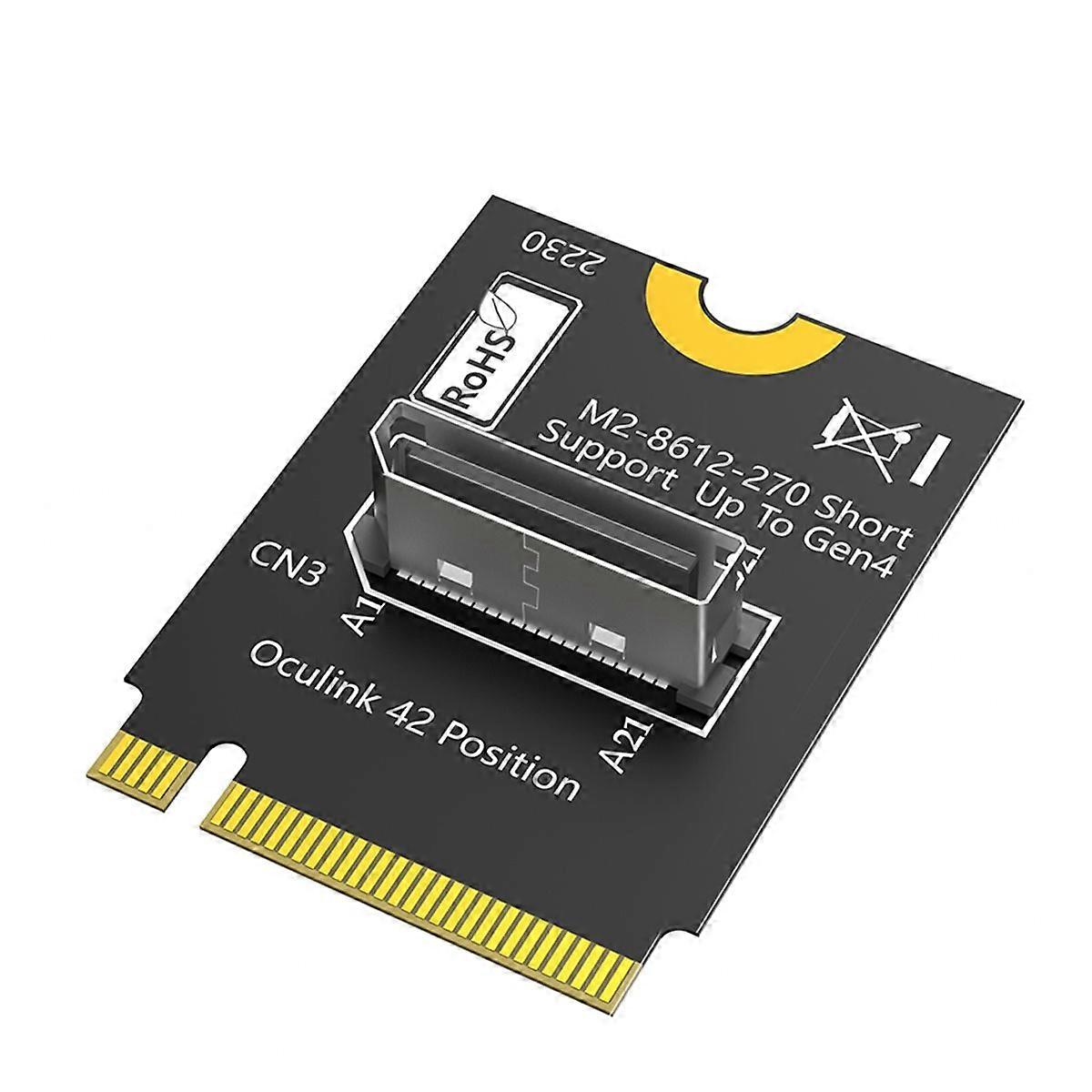 M.2 Nvme Key M to SFF-8612 Adapter, NVMe PCI-E 4.0 X4 to OcuLink SFF-8612 4i Host Adapter for SSD an