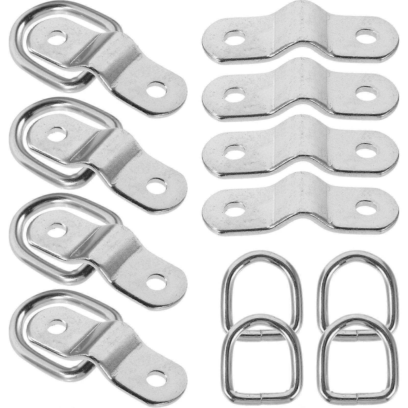 8pcs D Ring Tie Down Boat Strap Tie Down D Ring Anchor Truck Bed Tie Down Hook