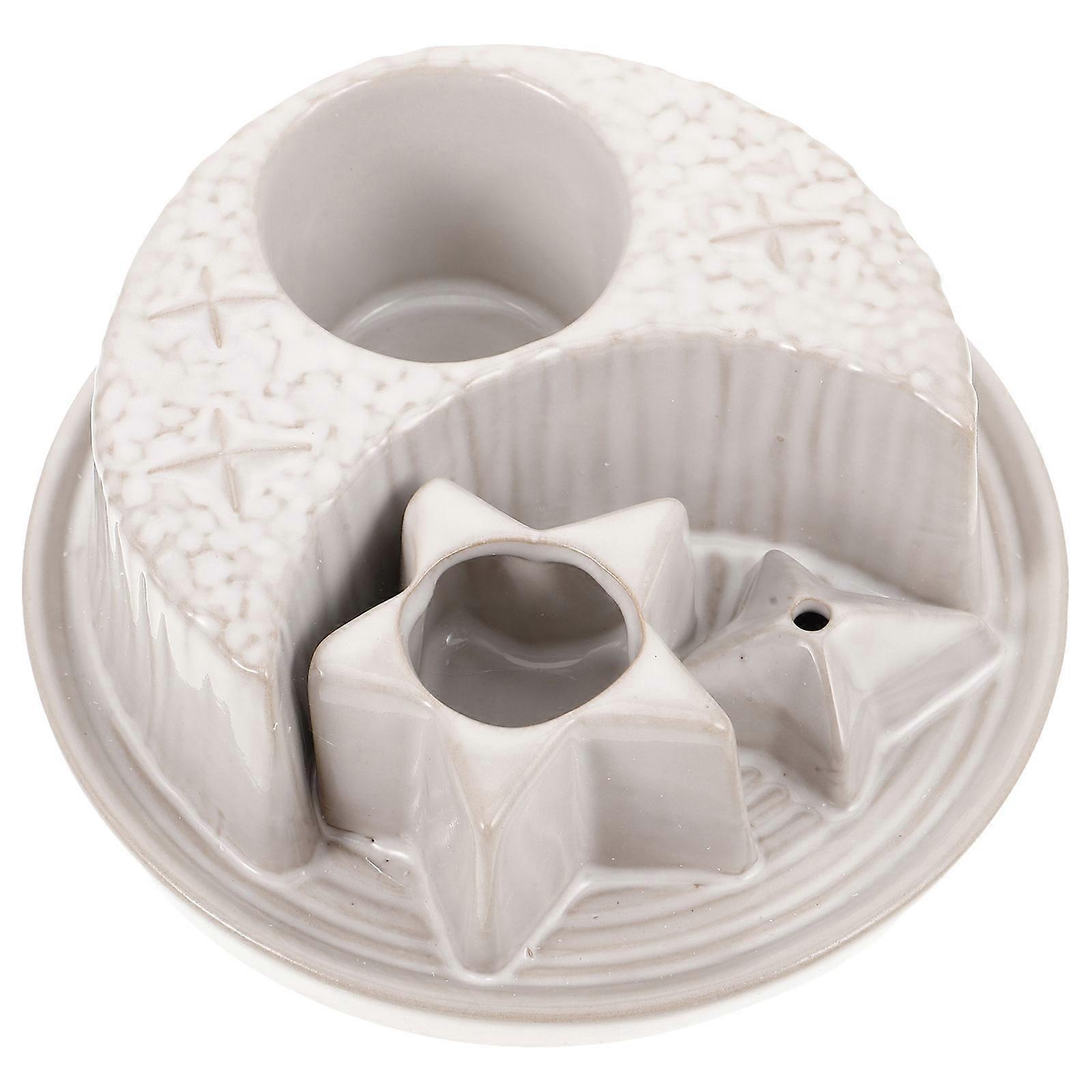 Sage Holder Ceramic Incense Burner for Decoration with Star Moon