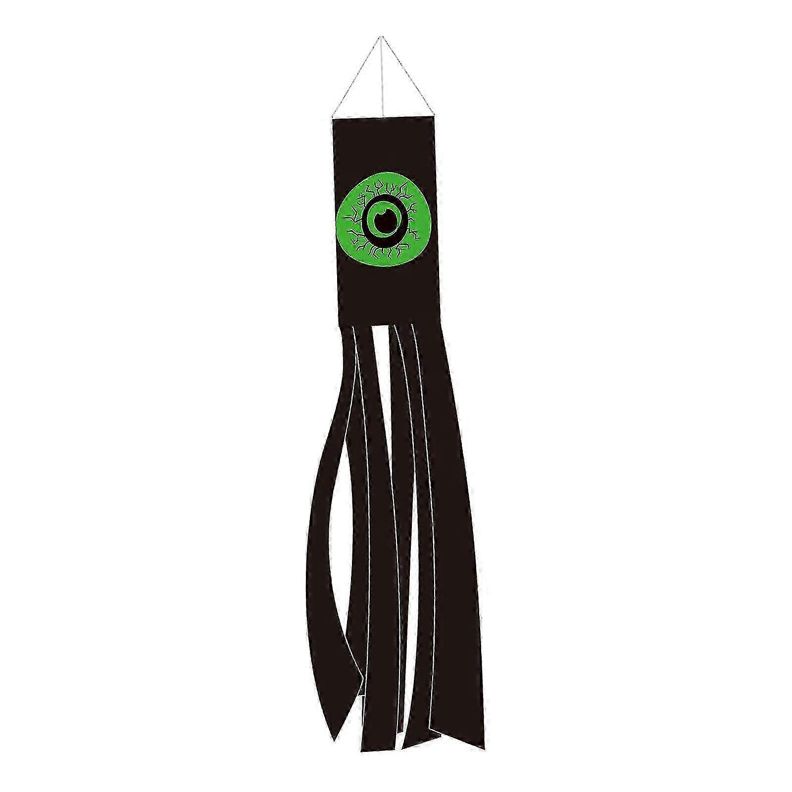 Luminous Halloween Hanging Skeleton Windsock compatible with Nighttime Display