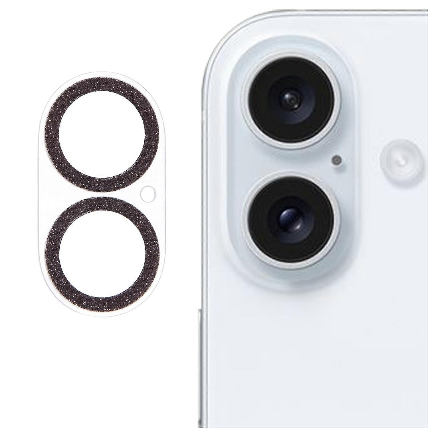 Do iPhone'a 16 16 Plus Osłona obiektywu aparatu Folia ochronna z brokatowego szkła hartowanego