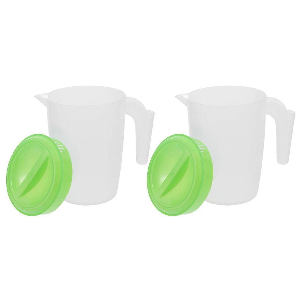 Plastic Cold Water Pitcher with Lid for Restaurants 2Pcs Durable Beverage Container