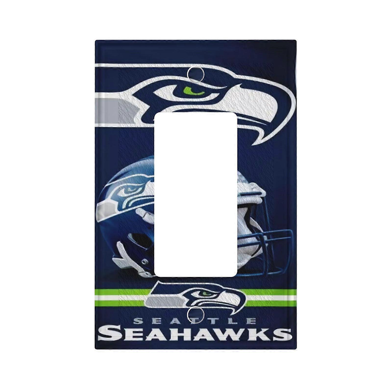 Seahawks Switching Lights Single Leather Roman Frame Switch Panel Wall Panel Single Double/Pull Light Switch