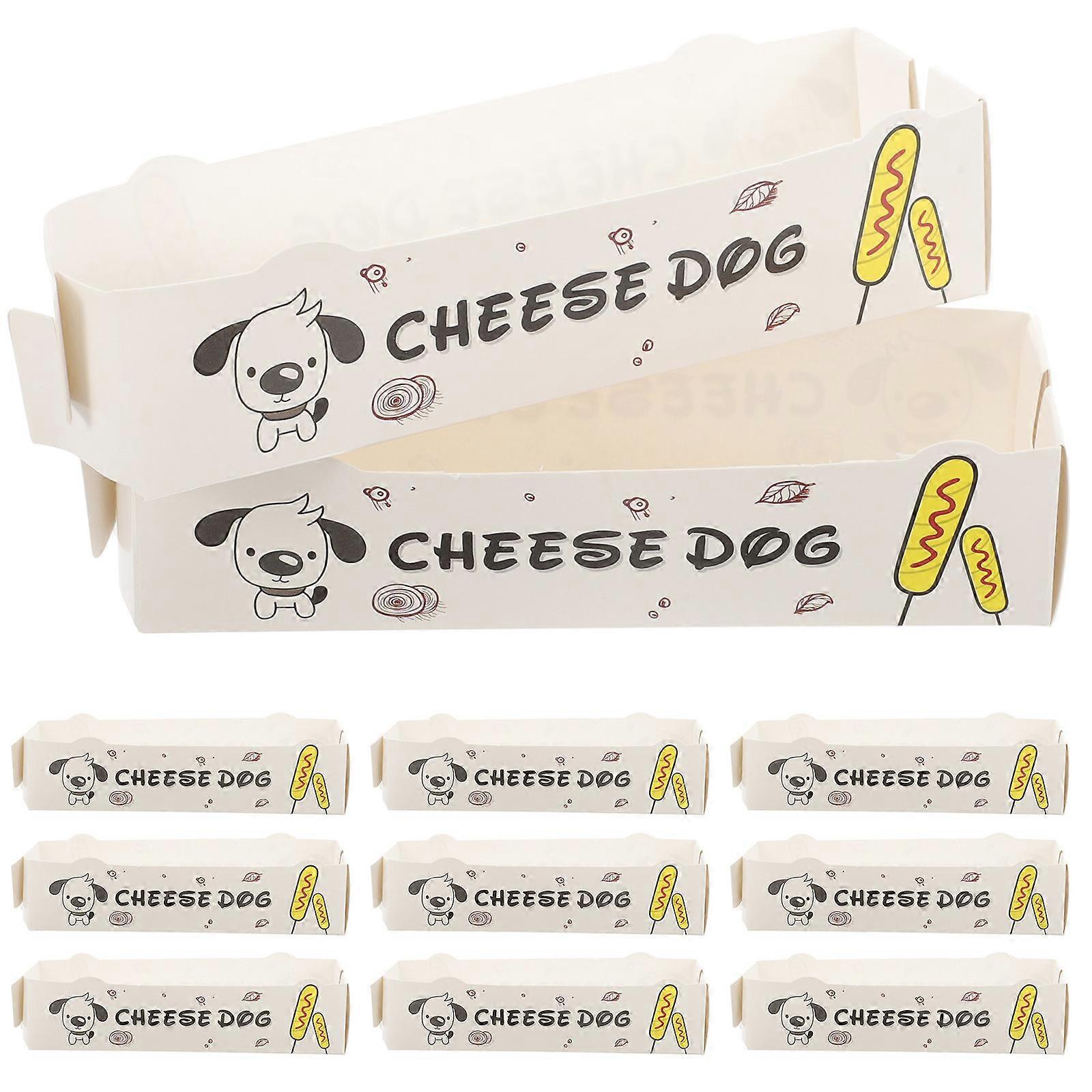 Paper Hot Dog Boxes for Storage 100Pcs Multi-Color Food Carry Containers