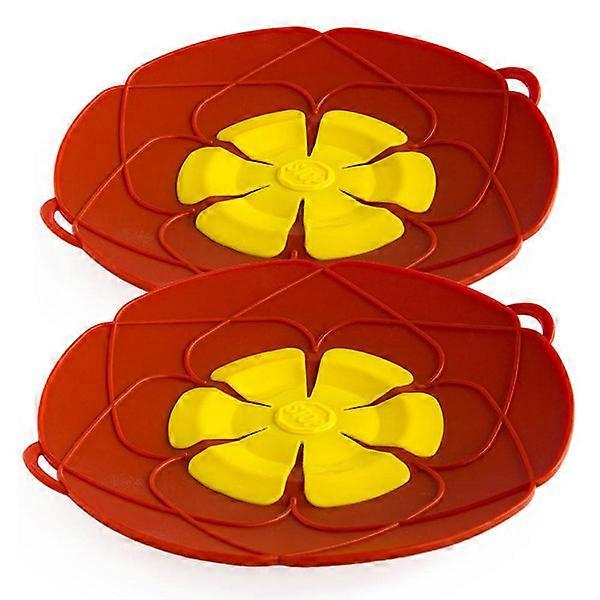2-pack Silicone Cooking Lid / Multi Lid - Multiple Colors red