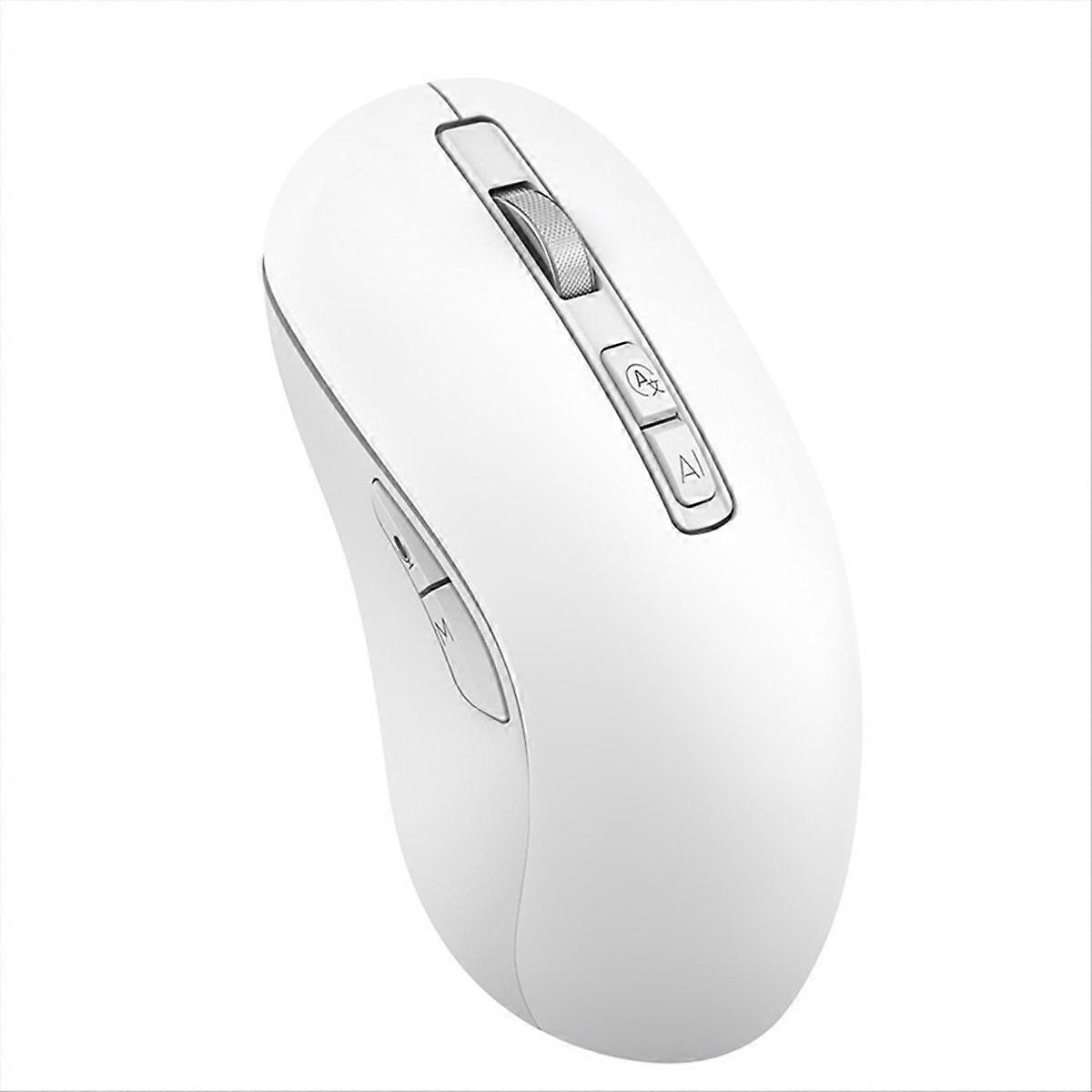 2.4G + Bluetooth Dual-Mode Voice Typing Mouse AI Smart Mouse White