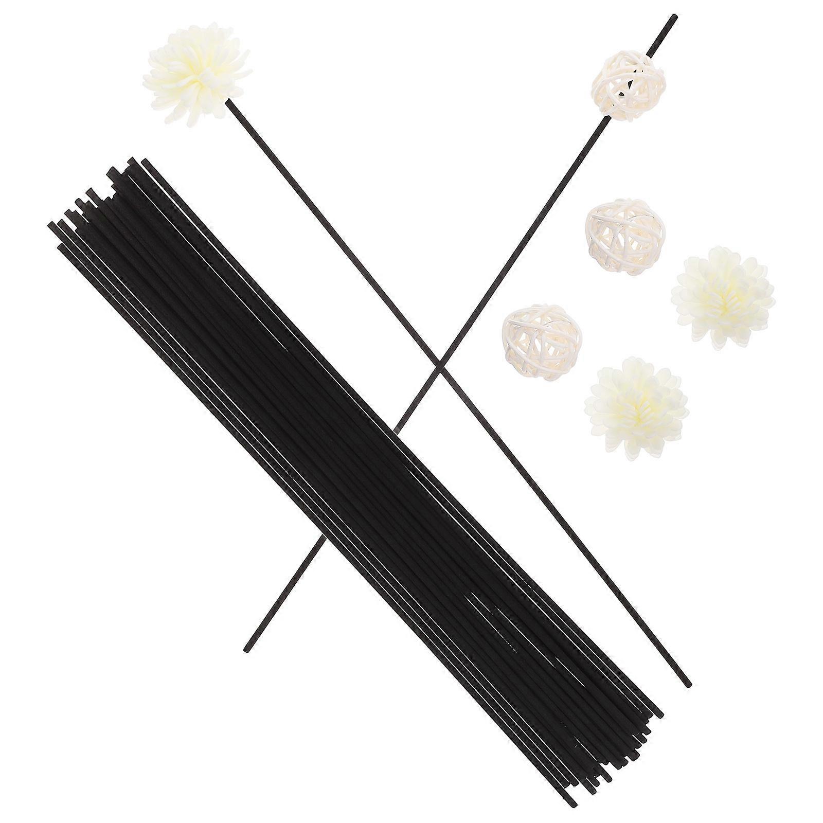 Black Rattan Diffuser Flower Sticks for Aromatherapy 1Set Pe Flower