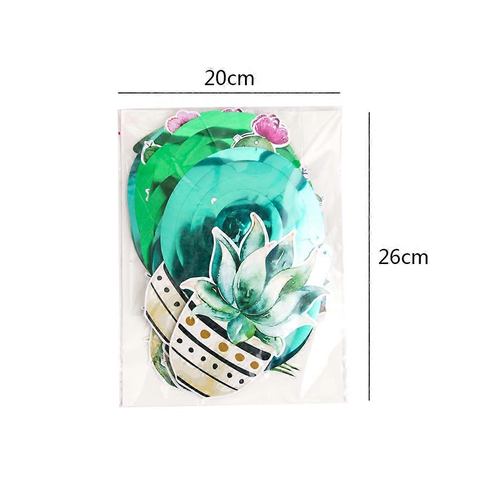 1Set Tropical Cactus Hanging Decor for Party Set